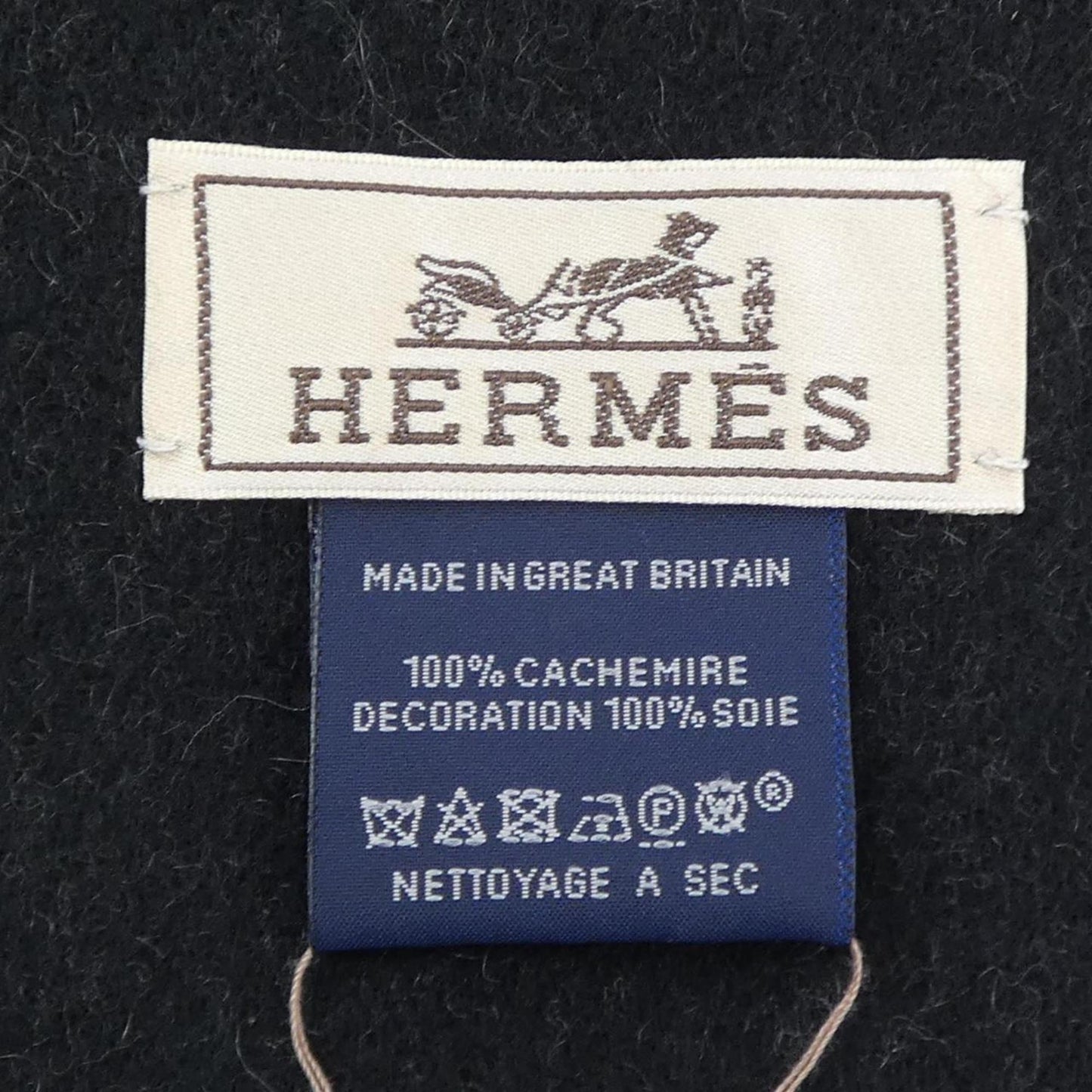 Hermès --, Grey, Cashmere, scarf