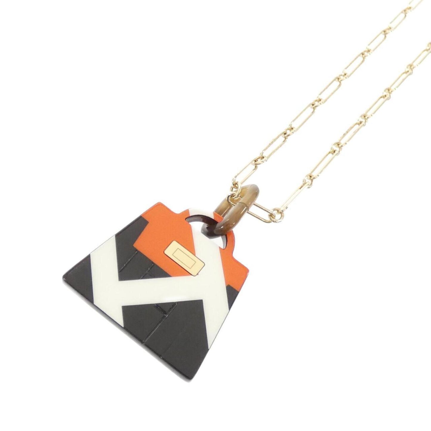 Hermès Amulette, Gold, Gold Plated, necklace