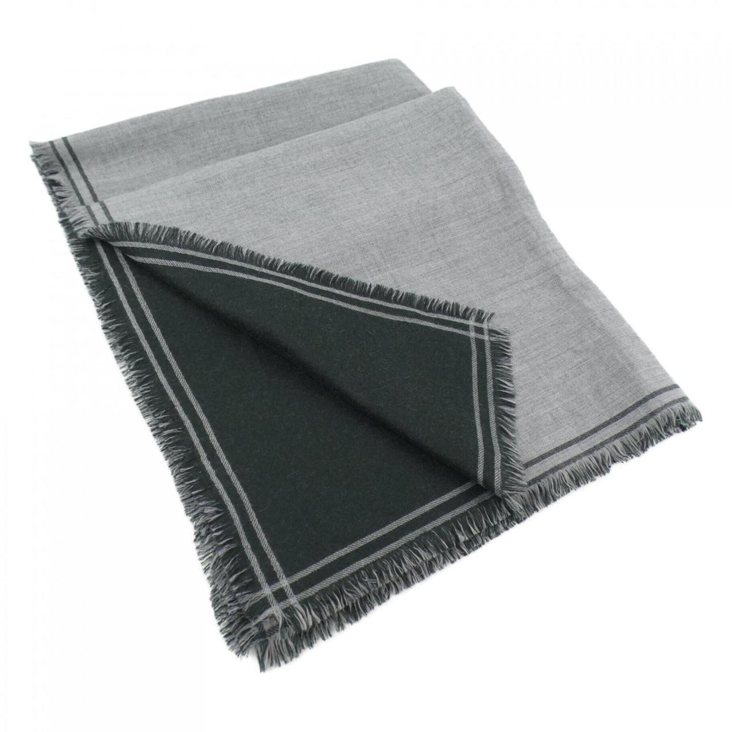 Hermès --, Grey, Cashmere, shawl