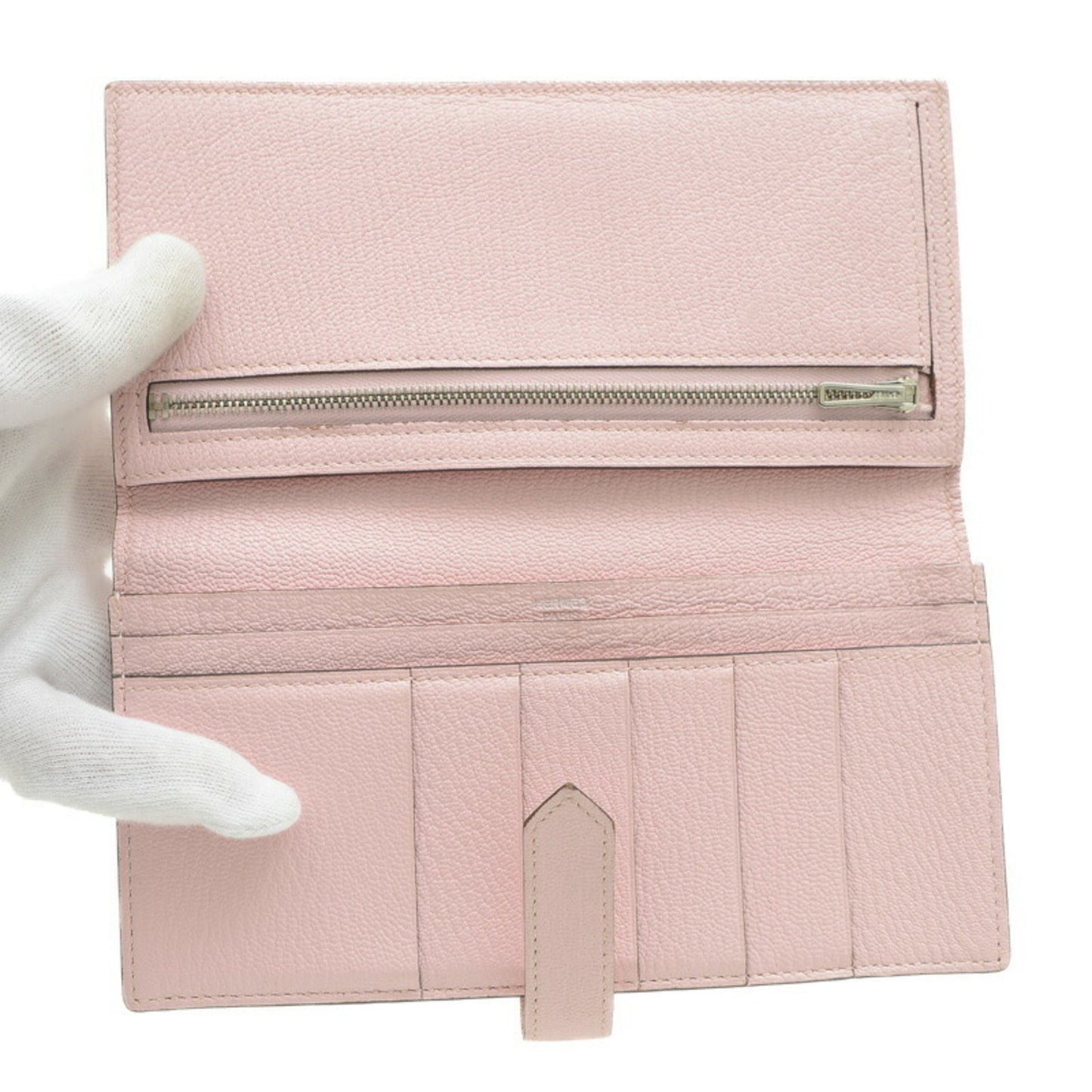 Hermès Béarn, Pink, Leather, wallet