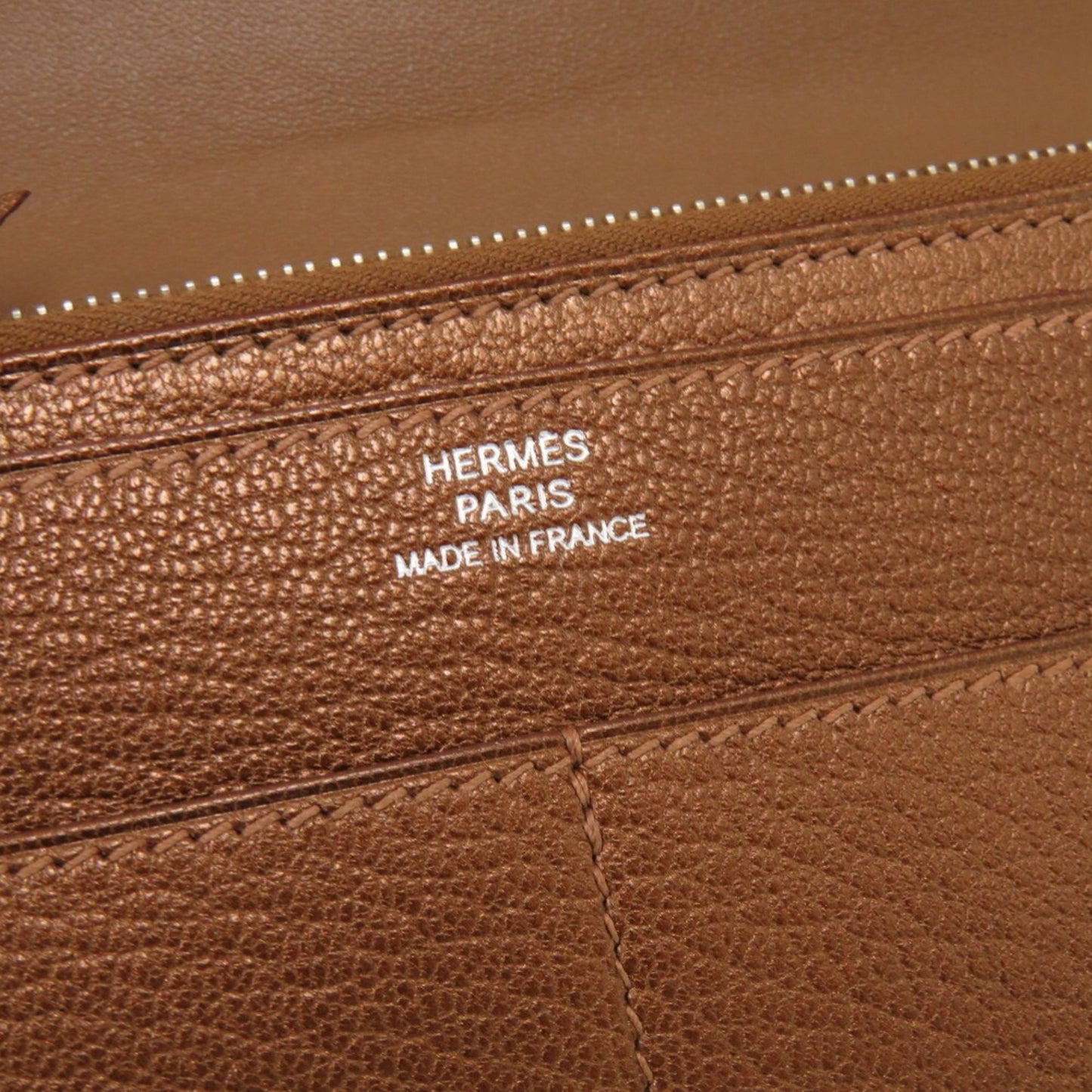 Hermès dOGON gm, Brown, Leather, wallet