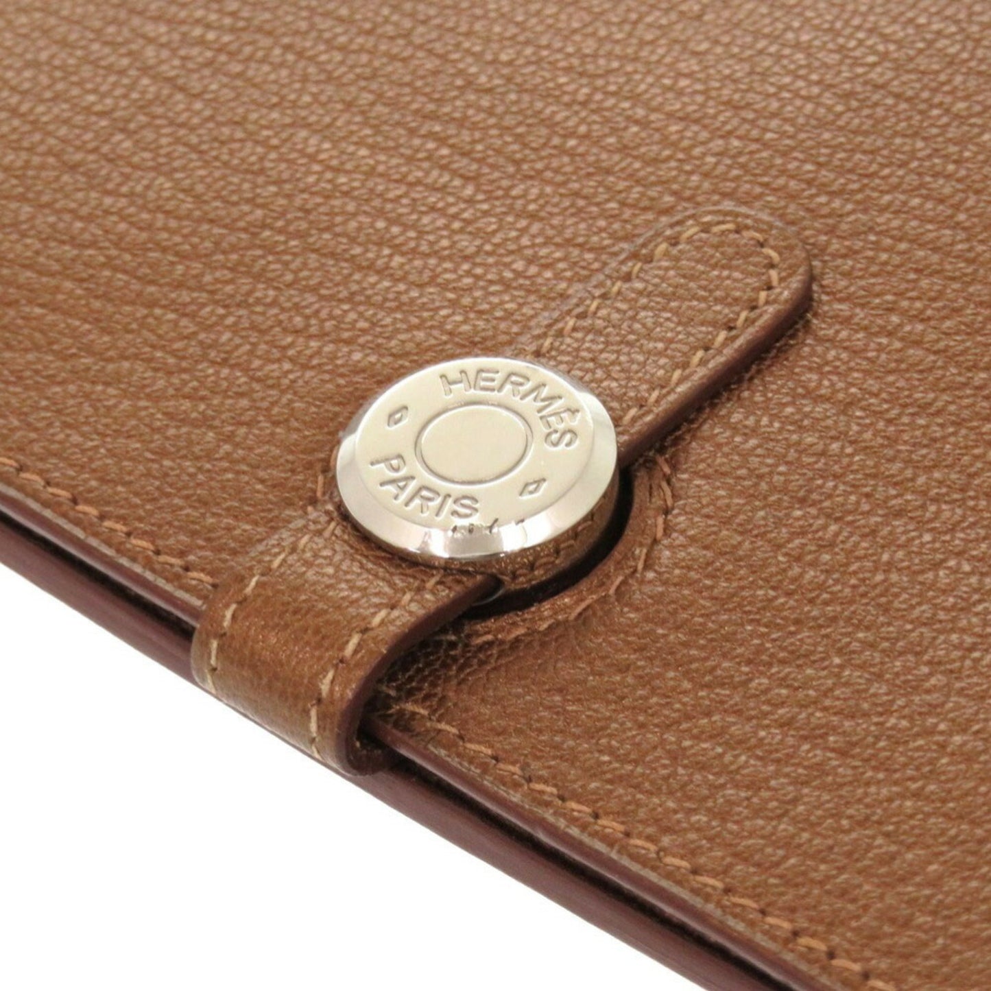 Hermès dOGON gm, Brown, Leather, wallet