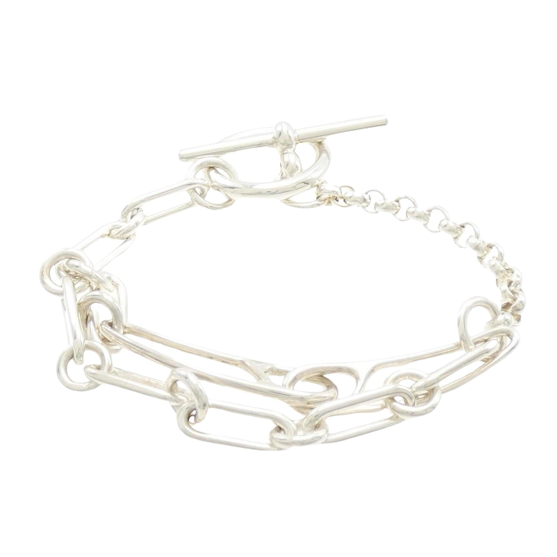 Hermès Chaine d'ancre, Silver, Silver, bracelet