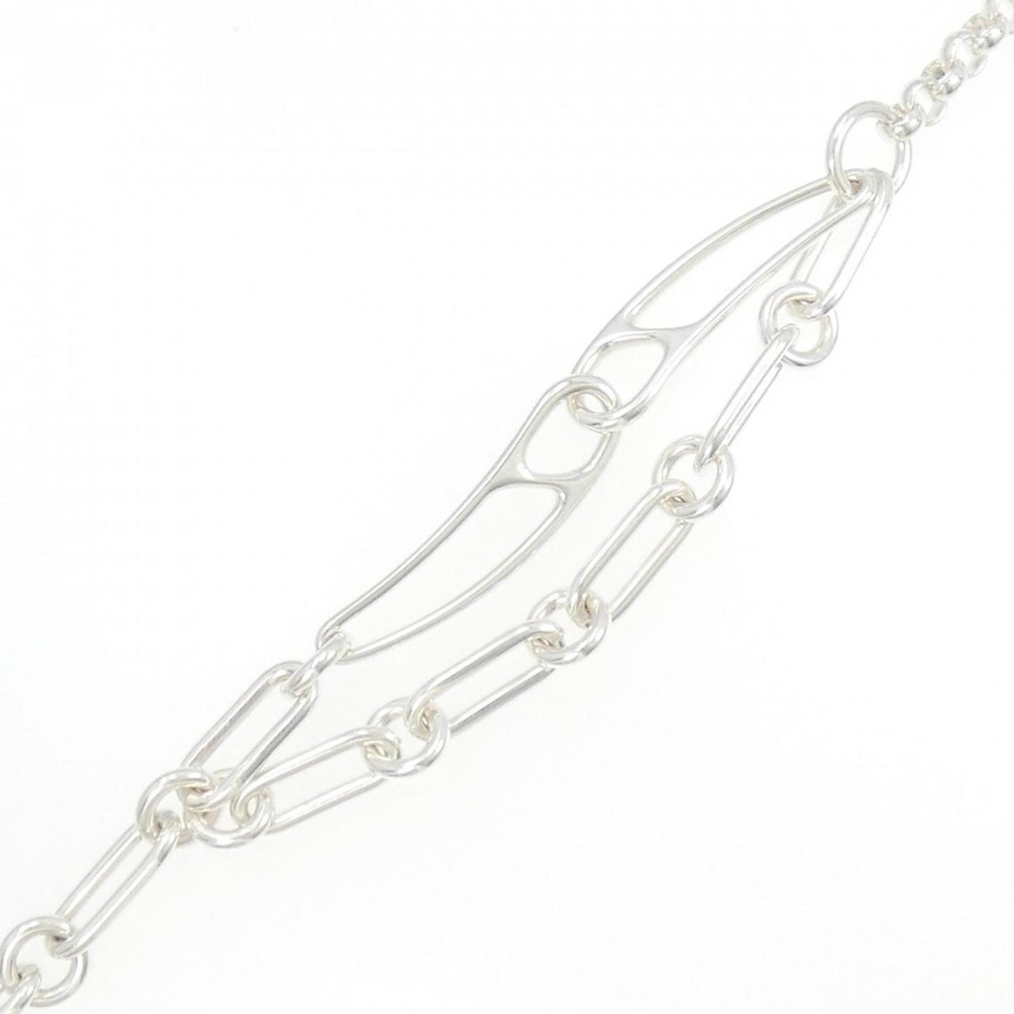 Hermès Chaine d'ancre, Silver, Silver, bracelet