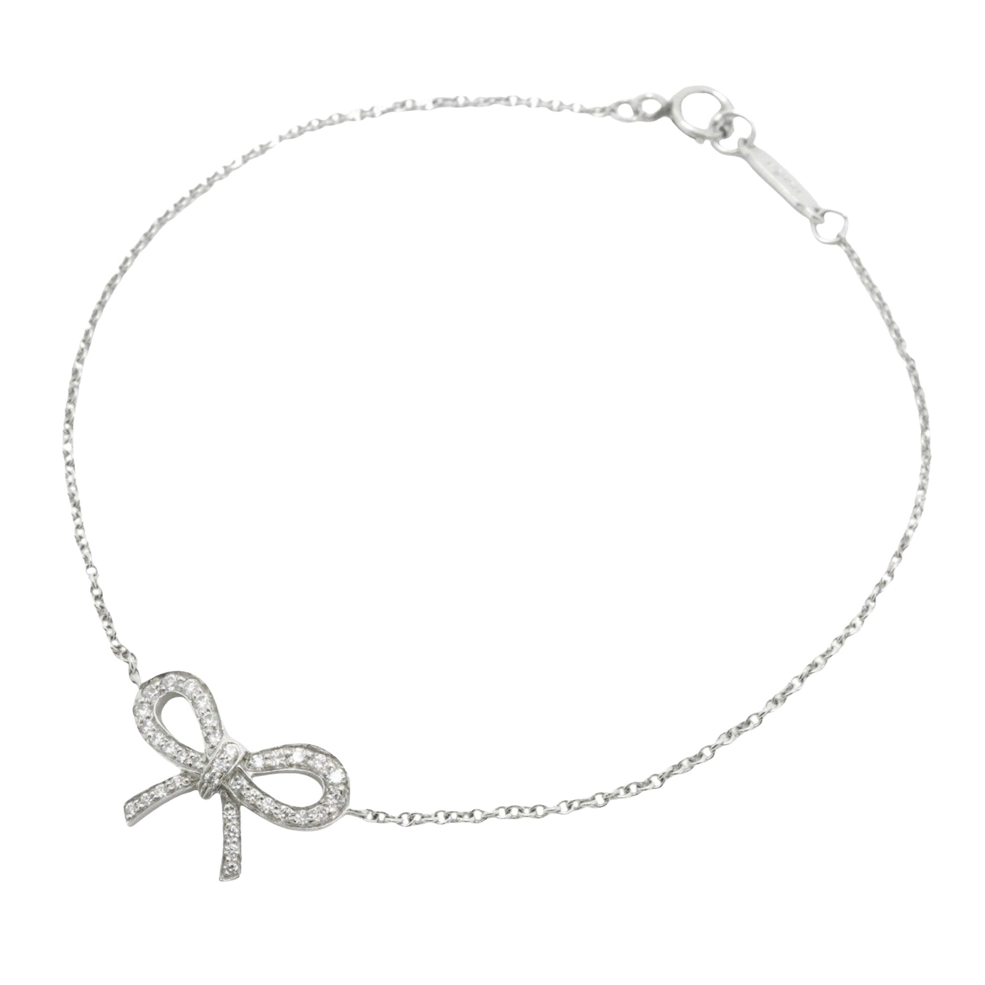 Tiffany & Co Ribbon, Silver, Platinum, bracelet