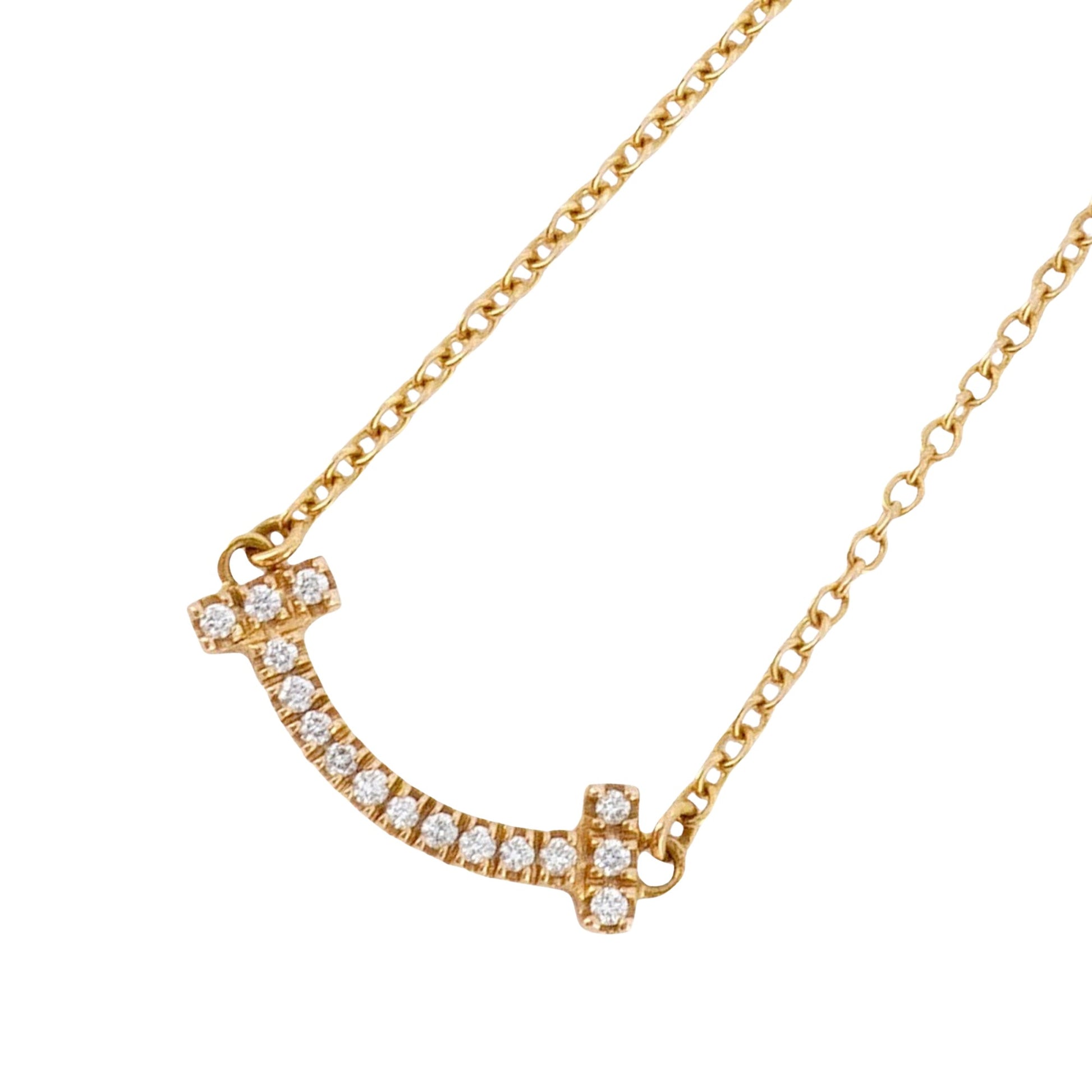 Tiffany & Co T, Gold, Rose Gold, necklace