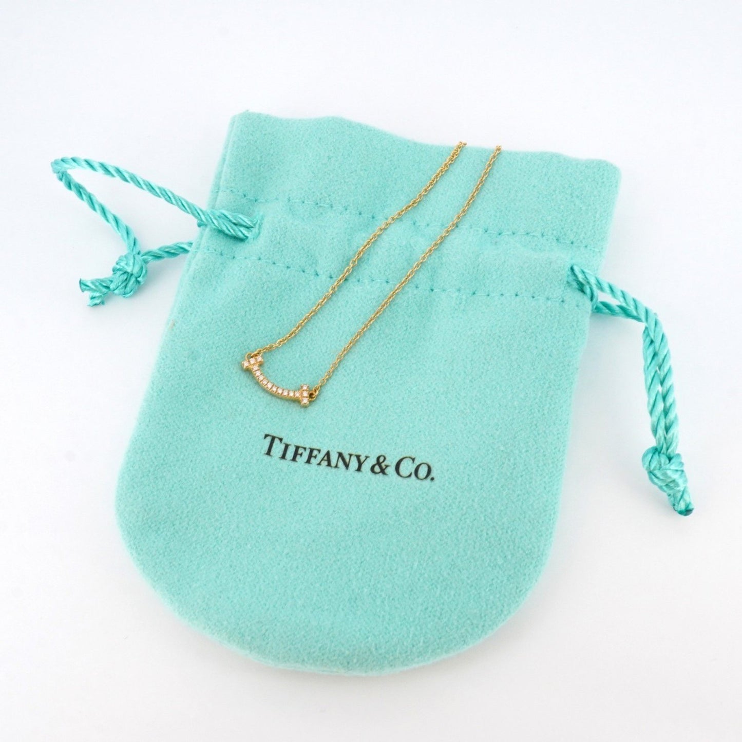 Tiffany & Co T, Gold, Rose Gold, necklace