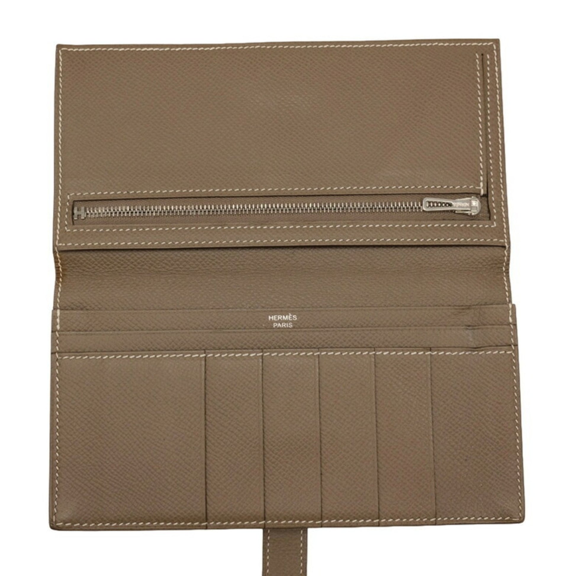 Hermès Béarn, Brown, Leather, wallet