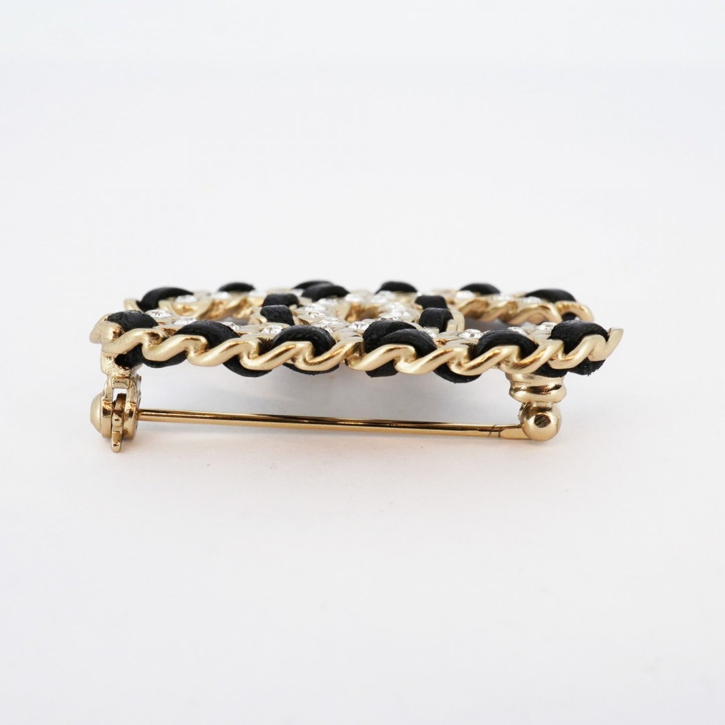 Chanel Coco Mark, Black, Gold Plated, brooch