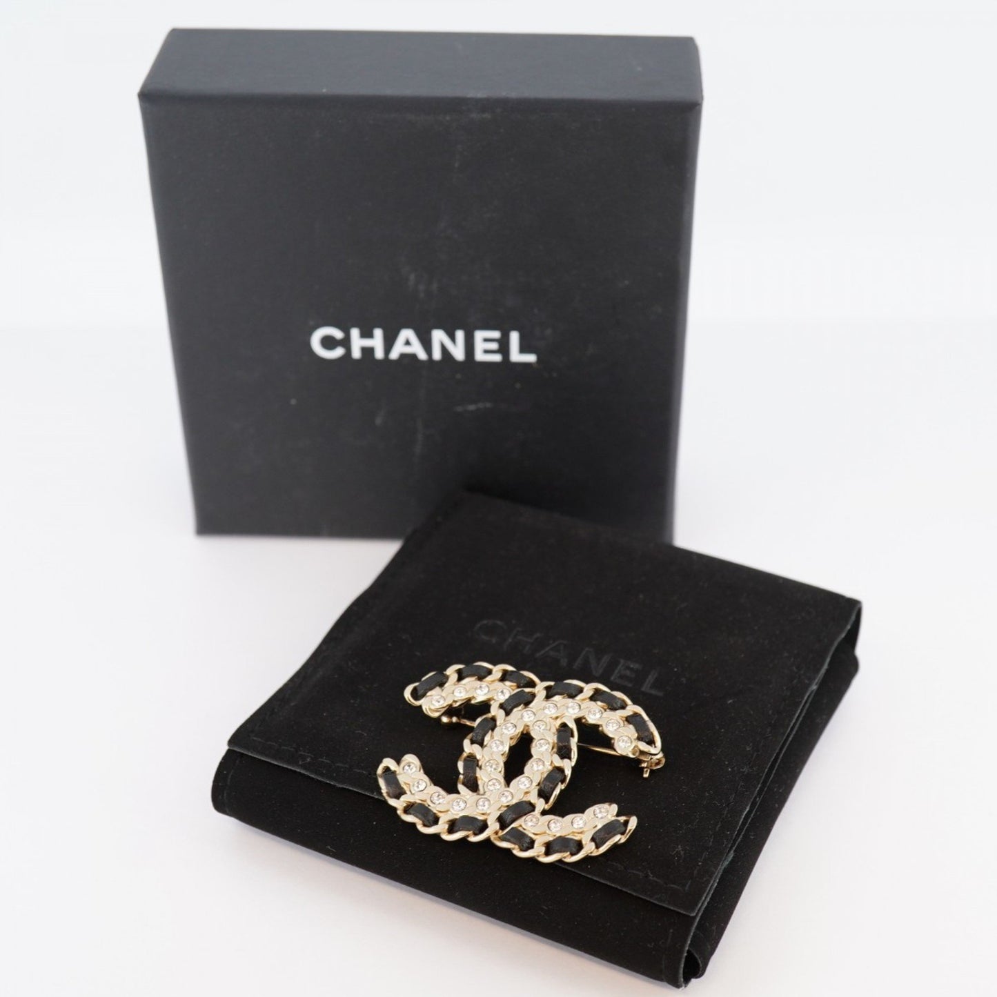 Chanel Coco Mark, Black, Gold Plated, brooch