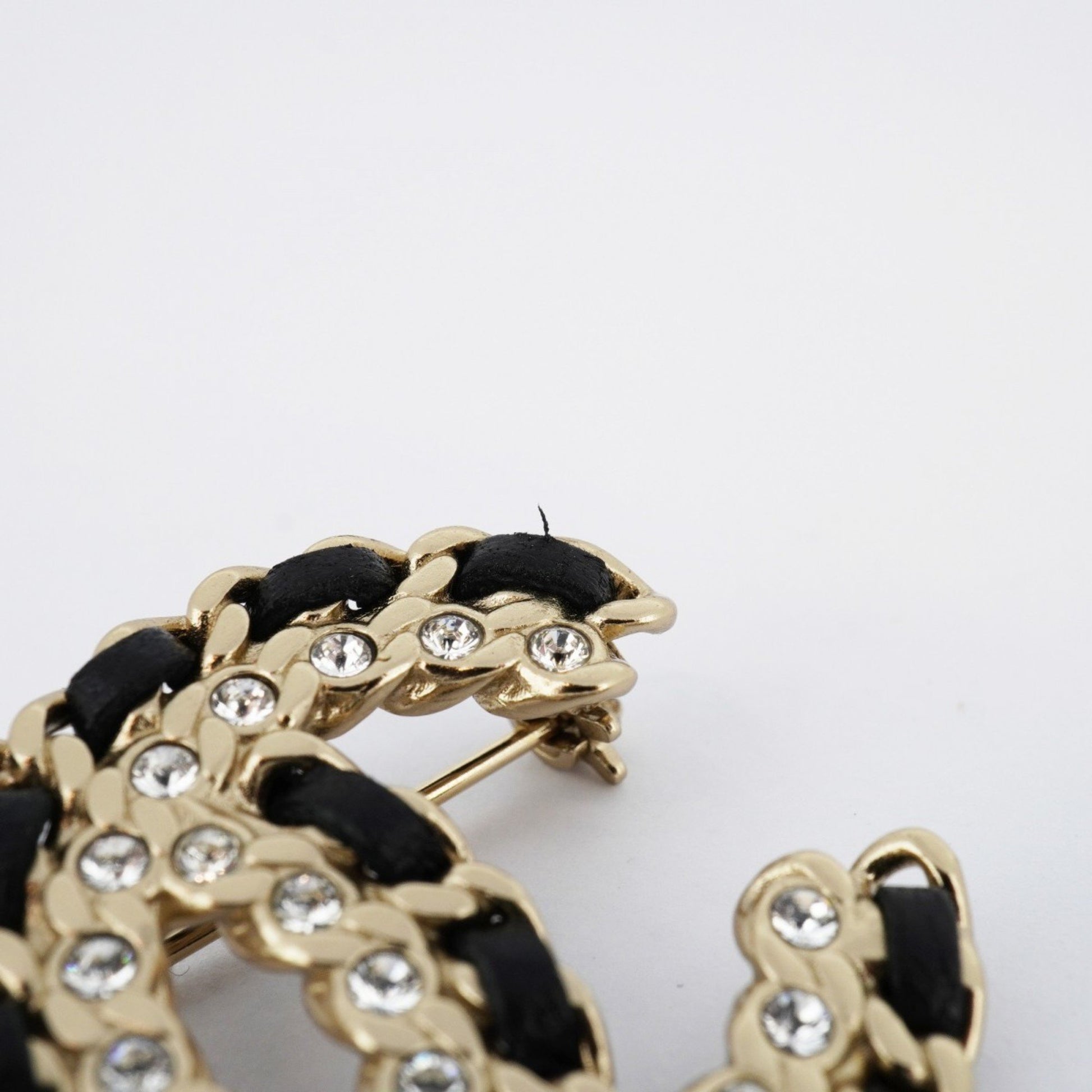 Chanel Coco Mark, Black, Gold Plated, brooch