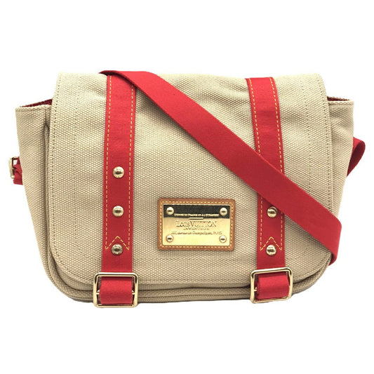 Louis Vuitton Antigua, Beige, Canvas, shoulder