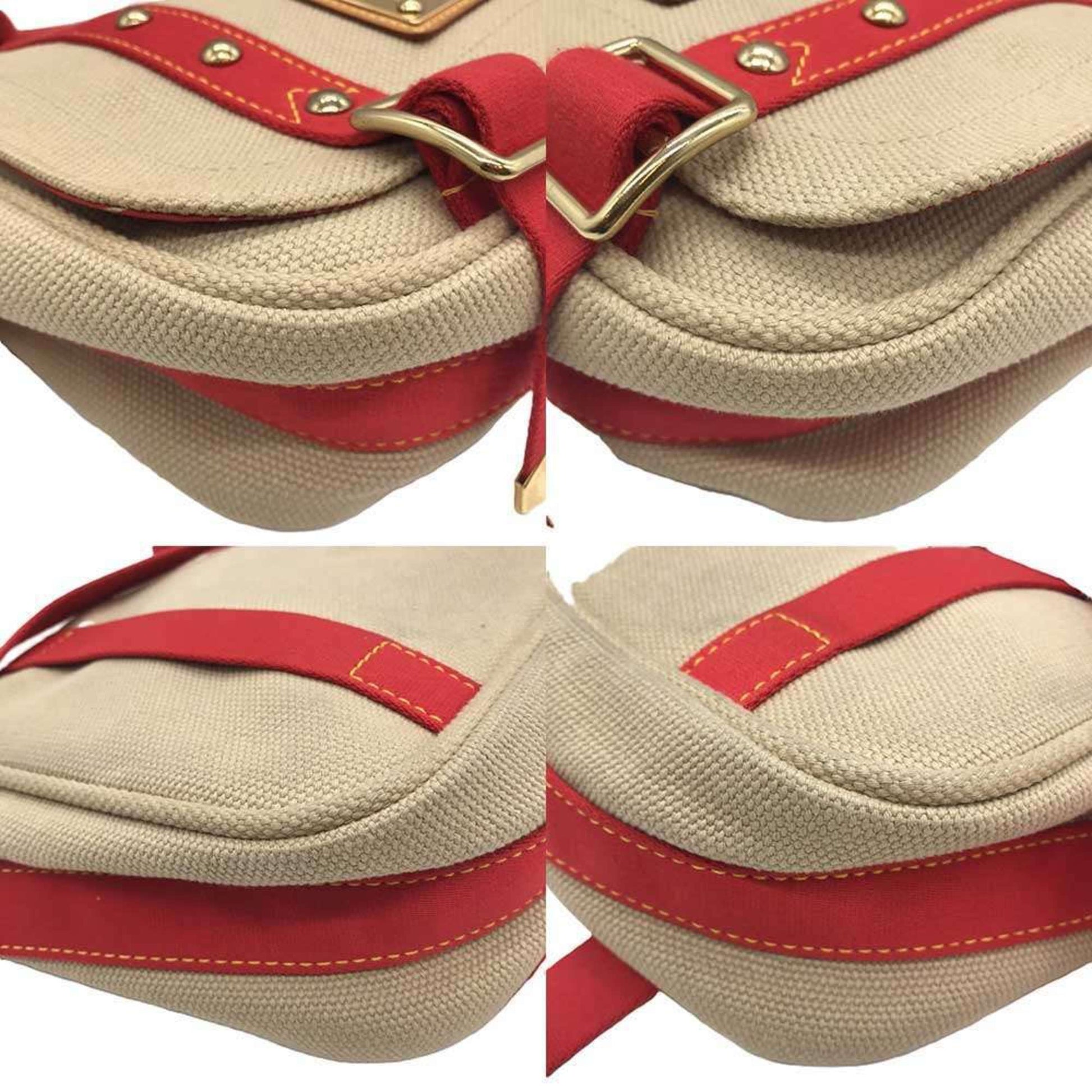 Louis Vuitton Antigua, Beige, Canvas, shoulder