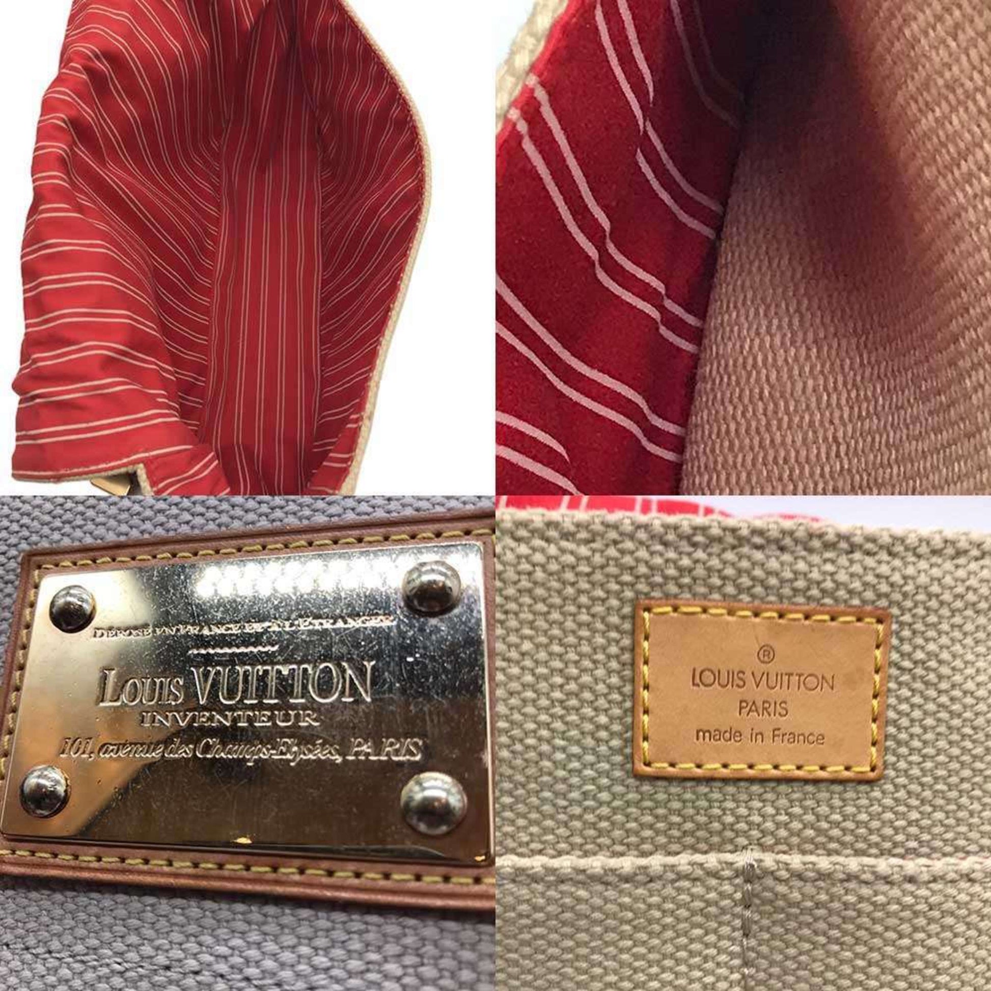 Louis Vuitton Antigua, Beige, Canvas, shoulder