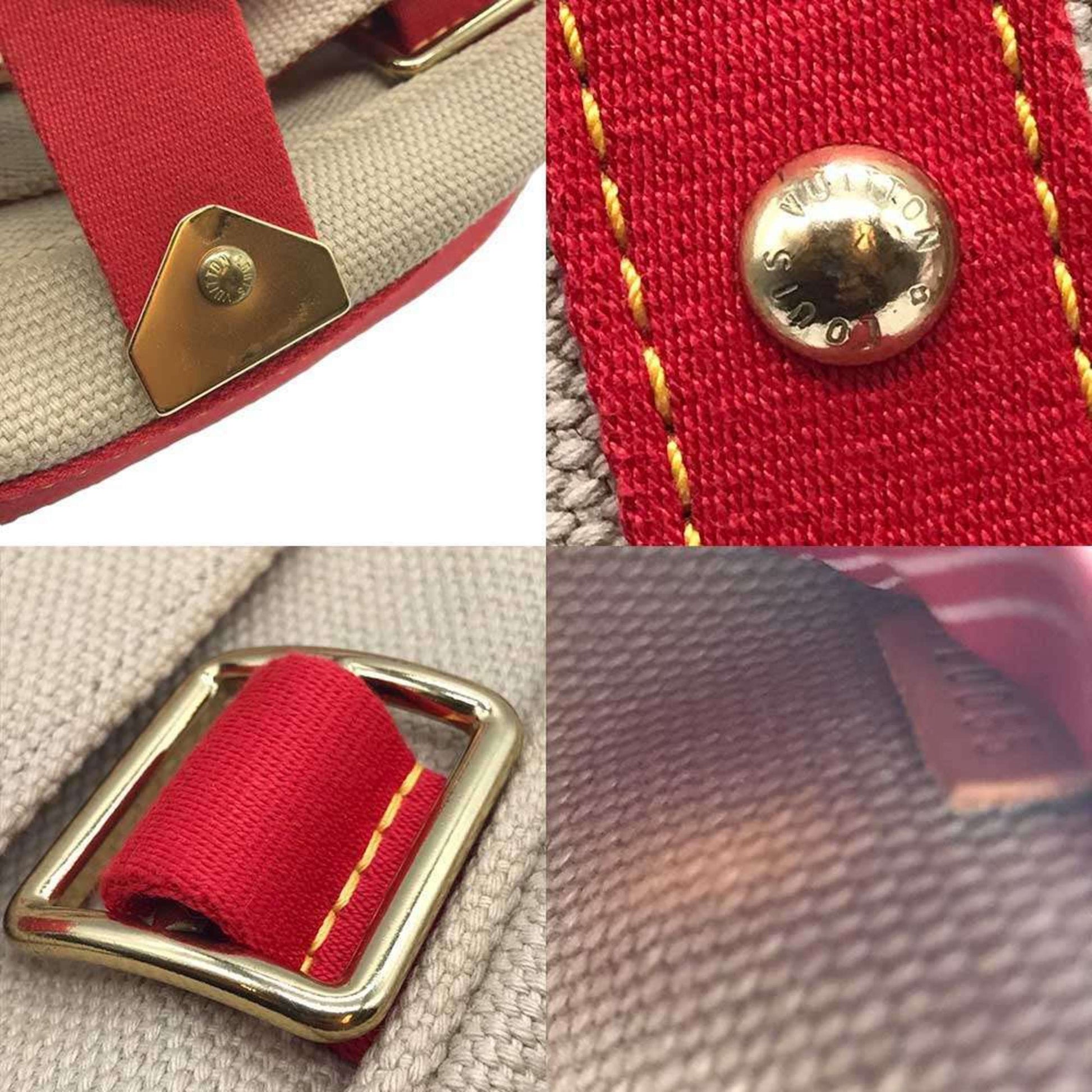 Louis Vuitton Antigua, Beige, Canvas, shoulder