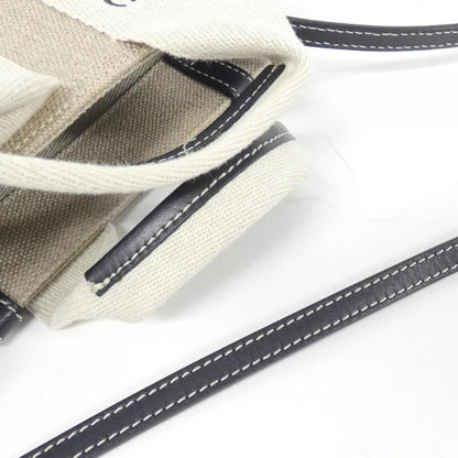 Chloé Woody, Beige, Canvas, handbag