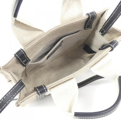 Chloé Woody, Beige, Canvas, handbag