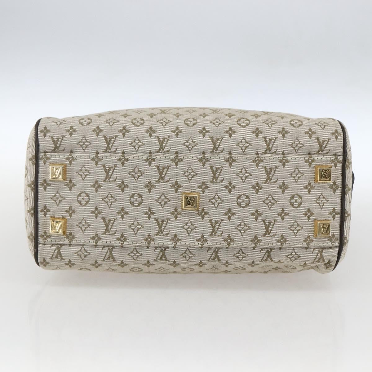 Louis Vuitton Josephine Mini Lin, Khaki, Canvas, Handbag