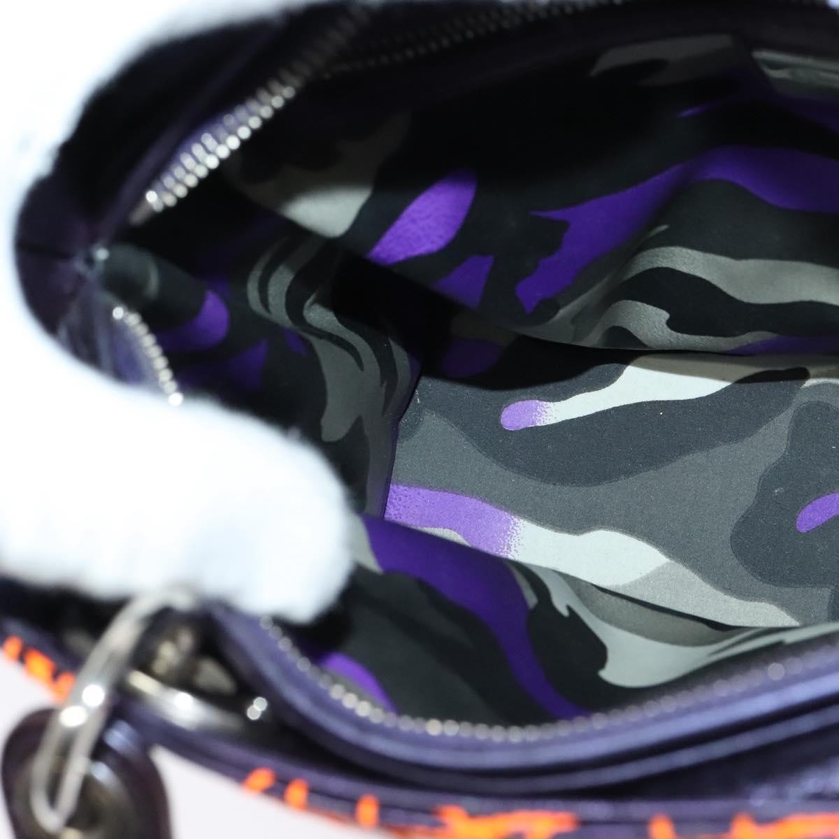 Christian Dior Lady Dior, Purple, Leather, Handbag