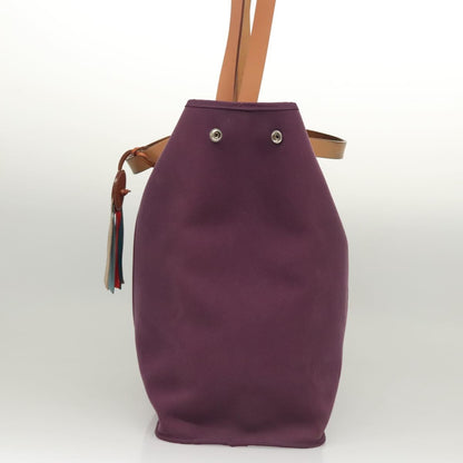 Hermès Cabag, Purple, Canvas, tote