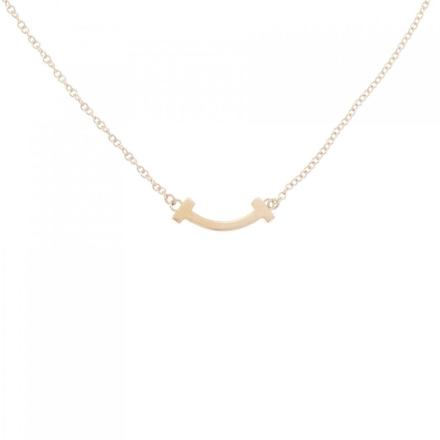 Tiffany & Co T Smile, Gold, Rose Gold, necklace