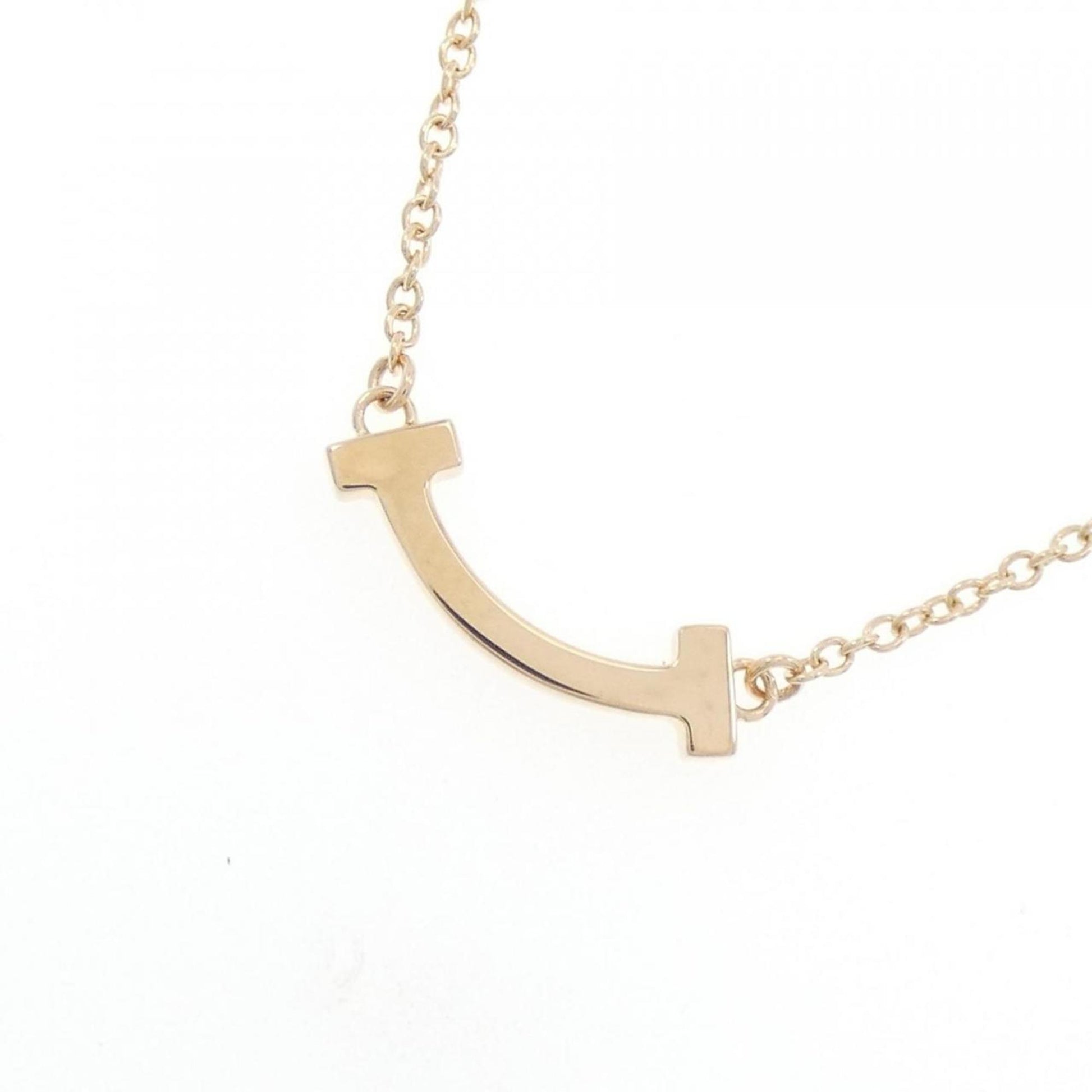 Tiffany & Co T Smile, Gold, Rose Gold, necklace