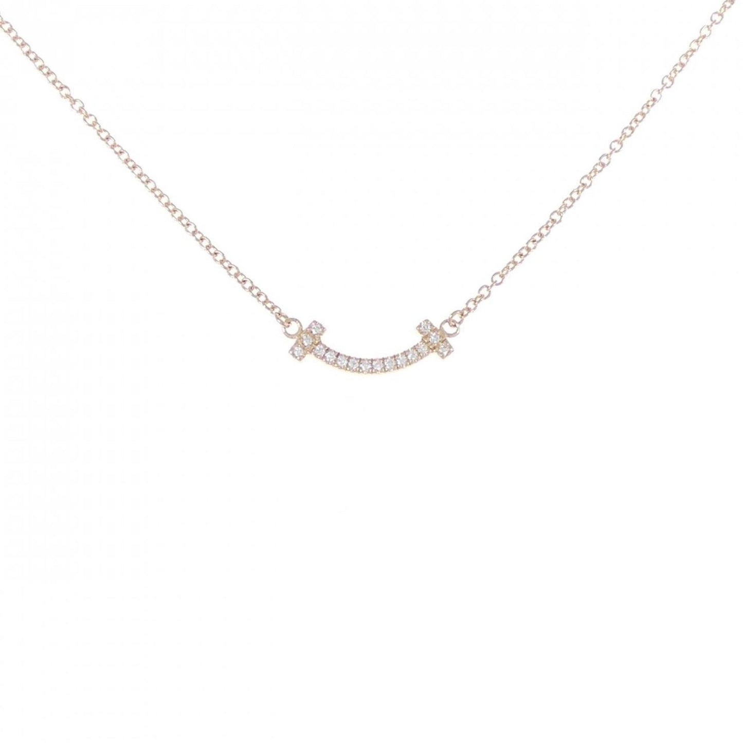 Tiffany & Co T Smile, Gold, Rose Gold, necklace