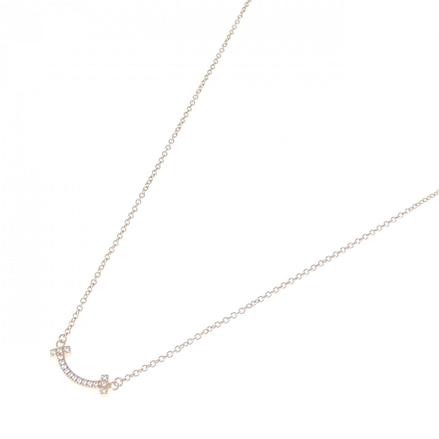 Tiffany & Co T Smile, Gold, Rose Gold, necklace