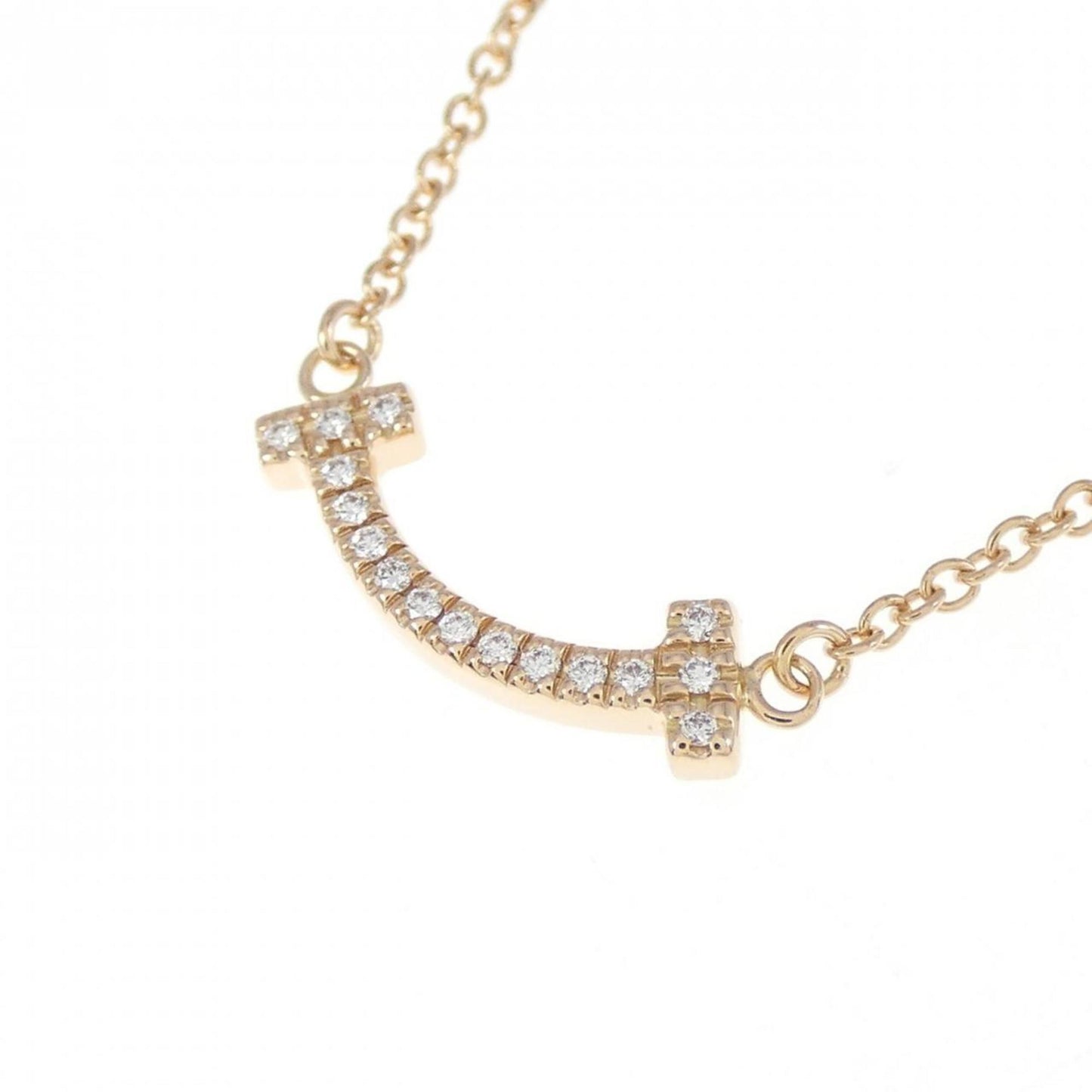 Tiffany & Co T Smile, Gold, Rose Gold, necklace