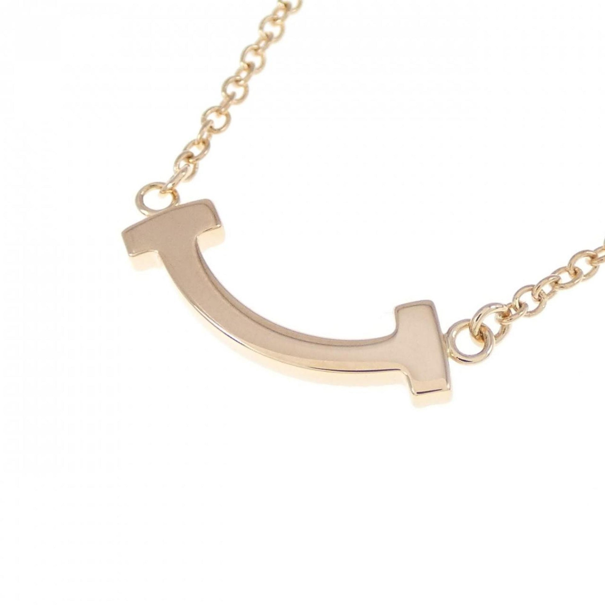 Tiffany & Co T Smile, Gold, Rose Gold, necklace