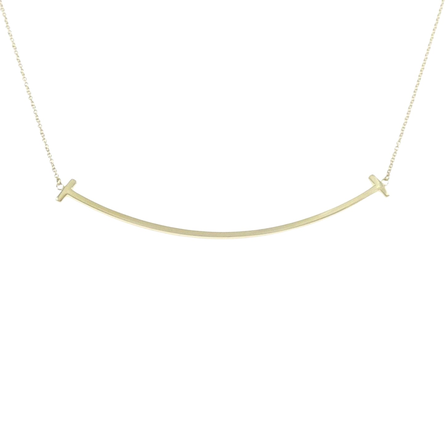 Tiffany & Co T Smile, Gold, Yellow Gold, necklace