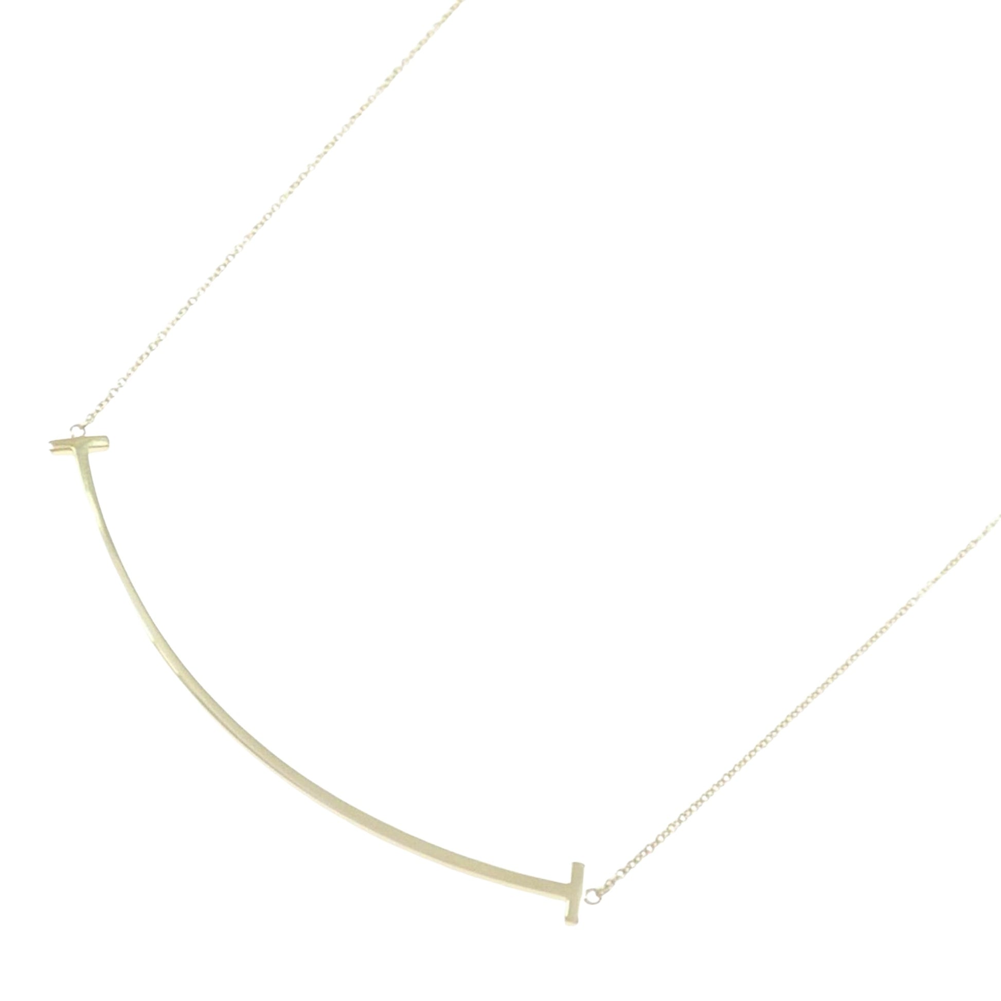 Tiffany & Co T Smile, Gold, Yellow Gold, necklace