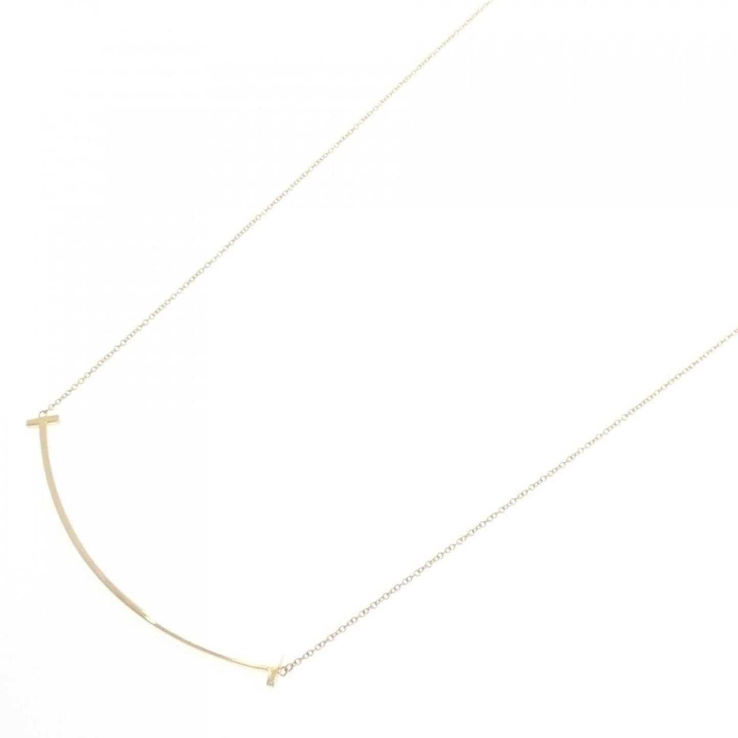 Tiffany & Co T Smile, Gold, Yellow Gold, necklace