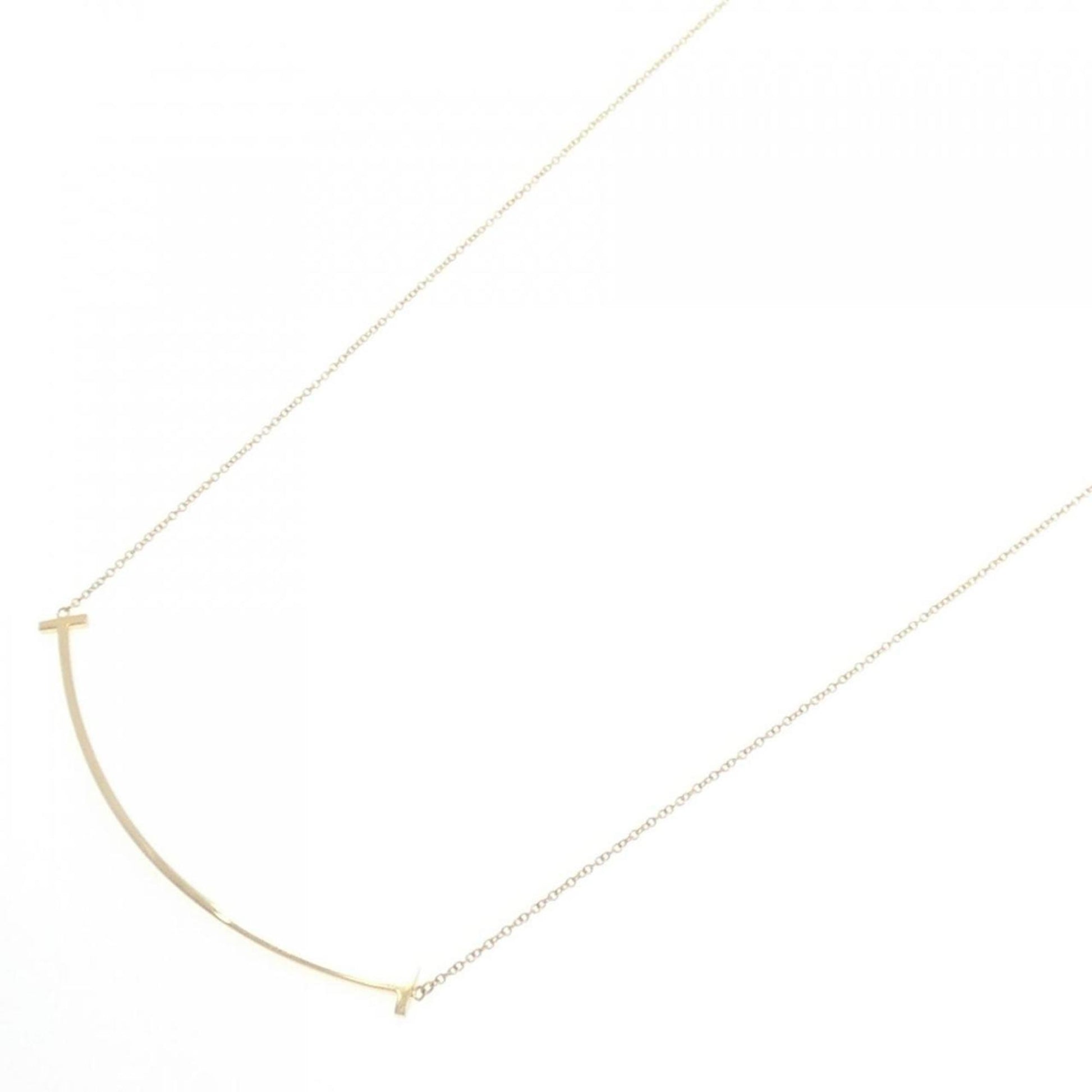 Tiffany & Co T Smile, Gold, Yellow Gold, necklace