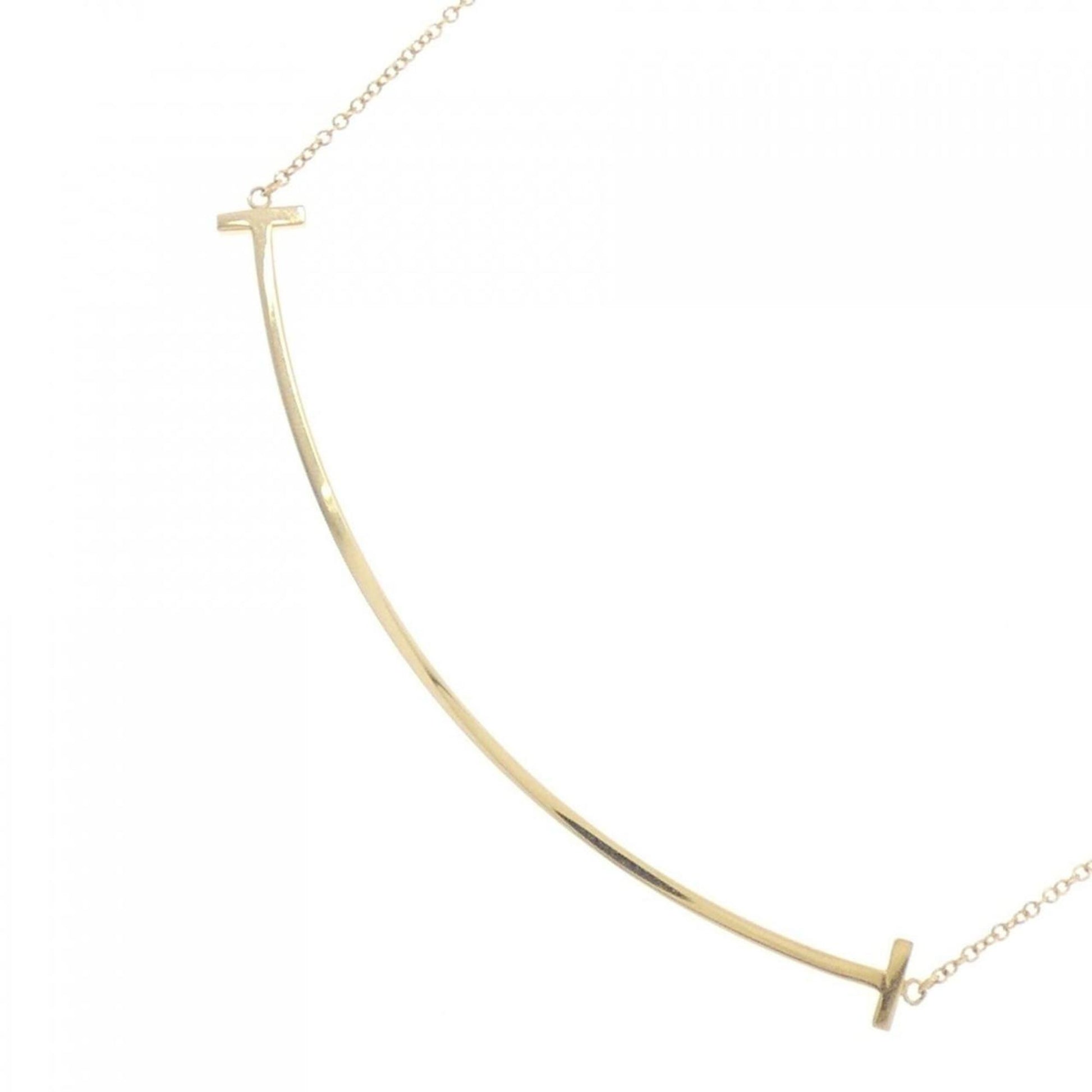 Tiffany & Co T Smile, Gold, Yellow Gold, necklace