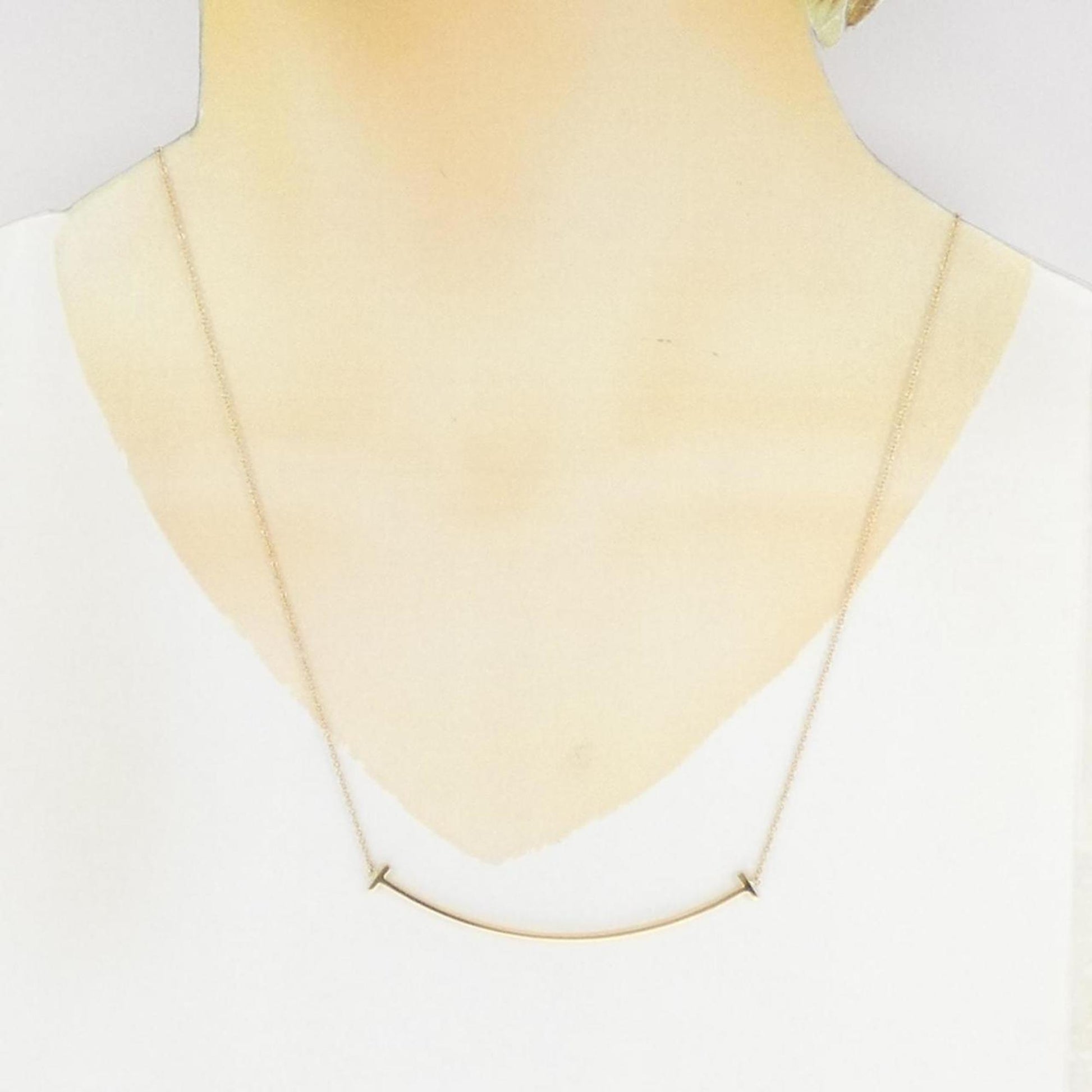 Tiffany & Co T Smile, Gold, Yellow Gold, necklace