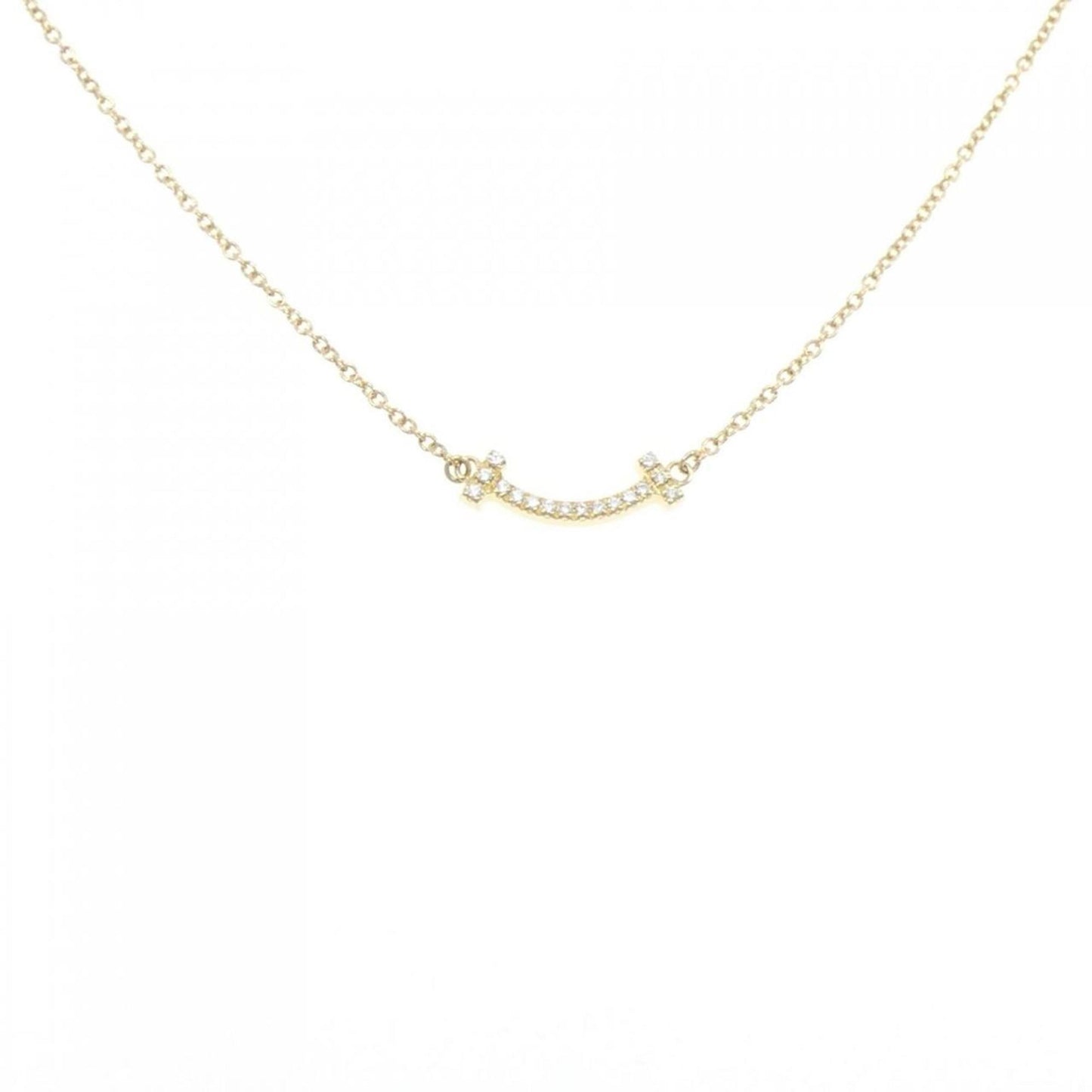 Tiffany & Co T Smile, Gold, Yellow Gold, necklace