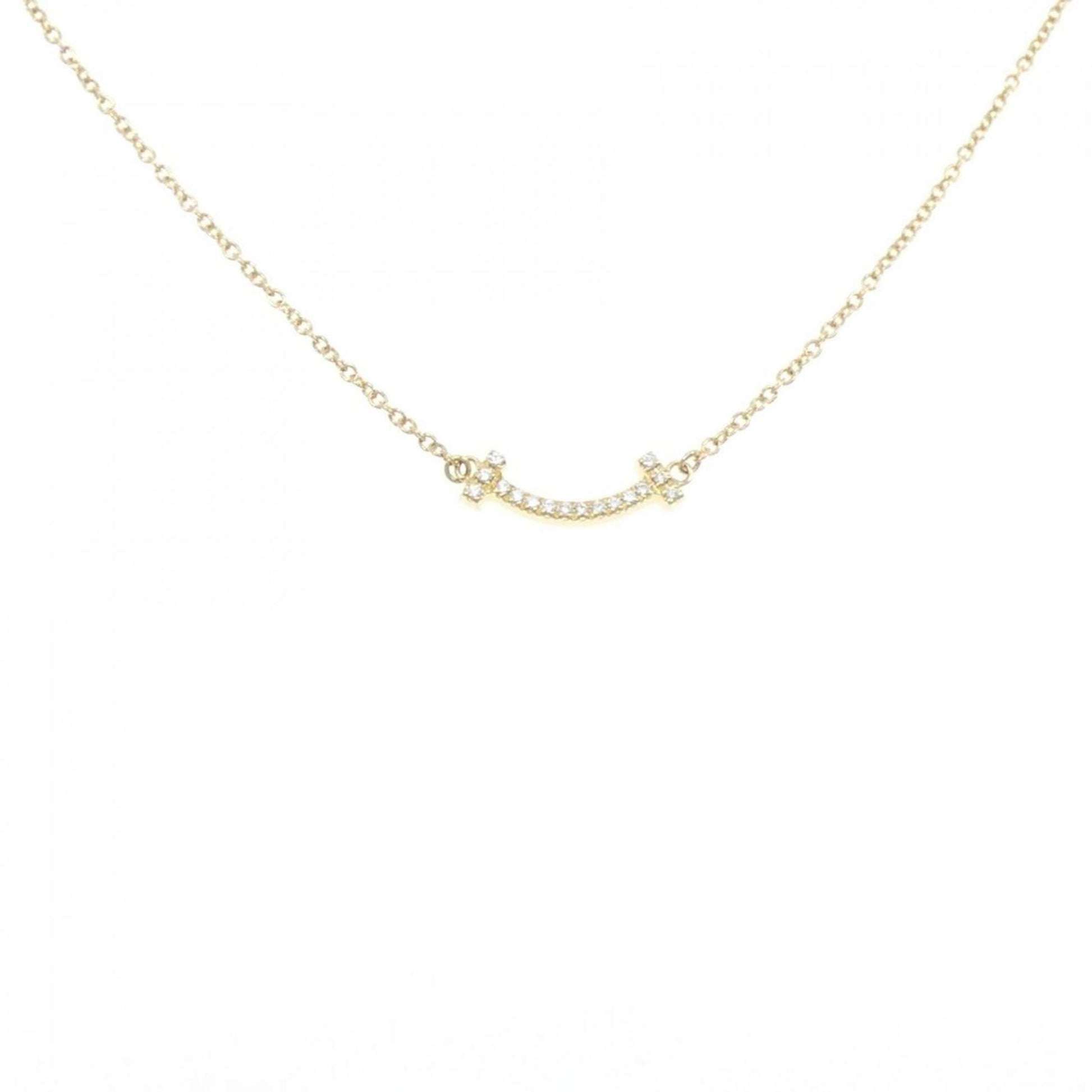 Tiffany & Co T Smile, Gold, Yellow Gold, necklace