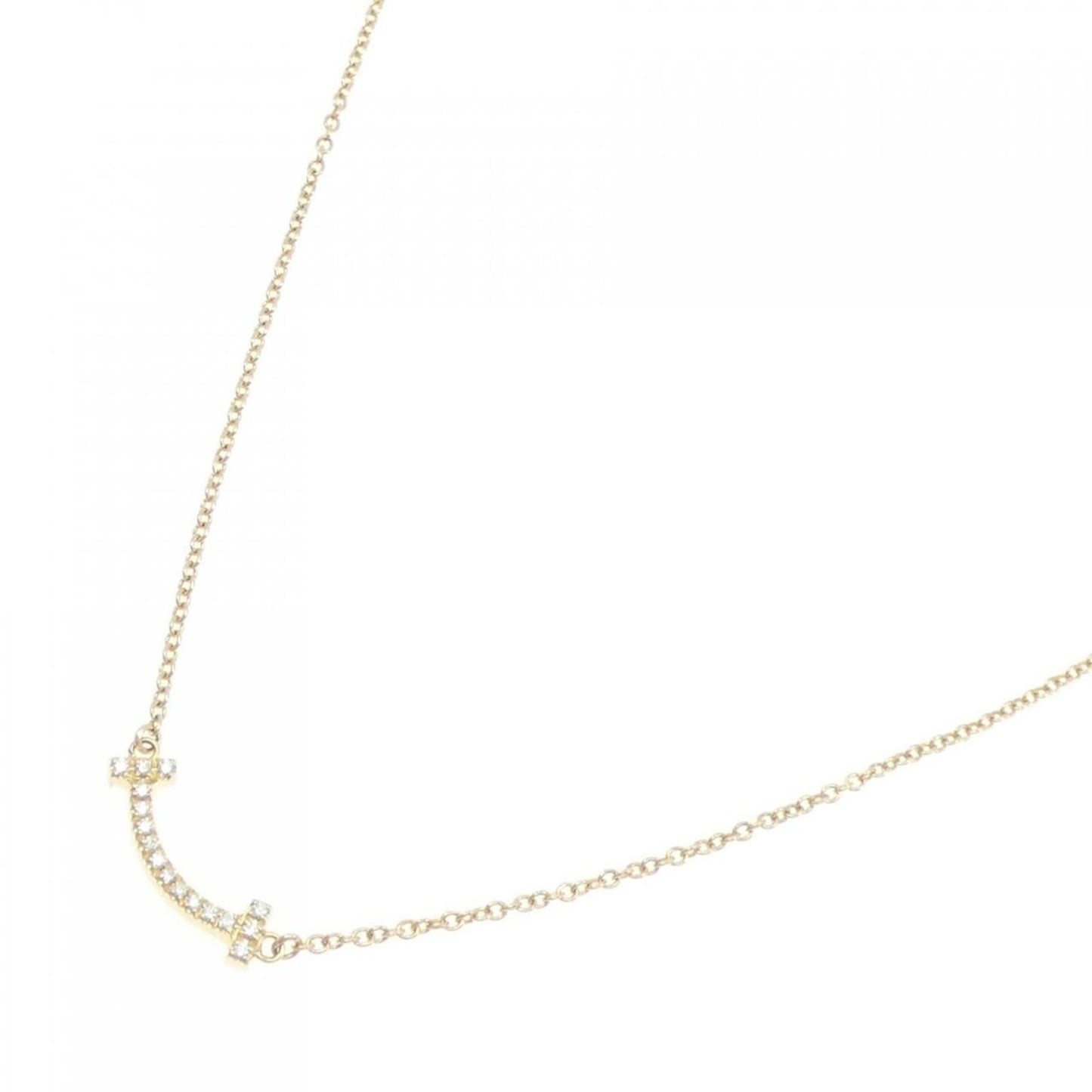 Tiffany & Co T Smile, Gold, Yellow Gold, necklace