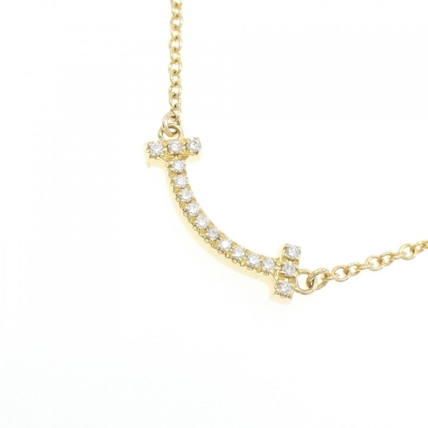 Tiffany & Co T Smile, Gold, Yellow Gold, necklace