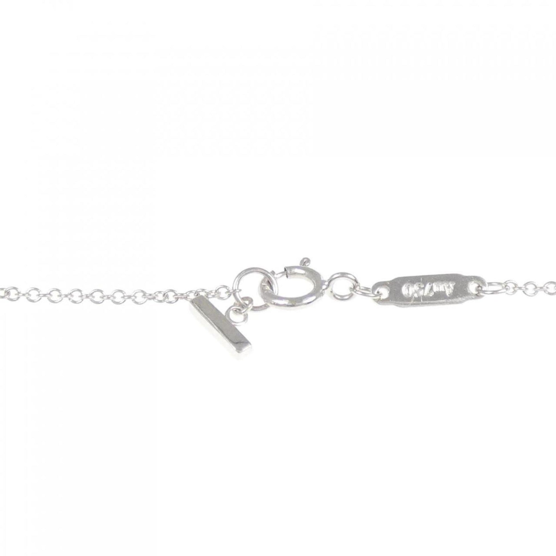 Tiffany & Co T Smile, Silver, White Gold, necklace