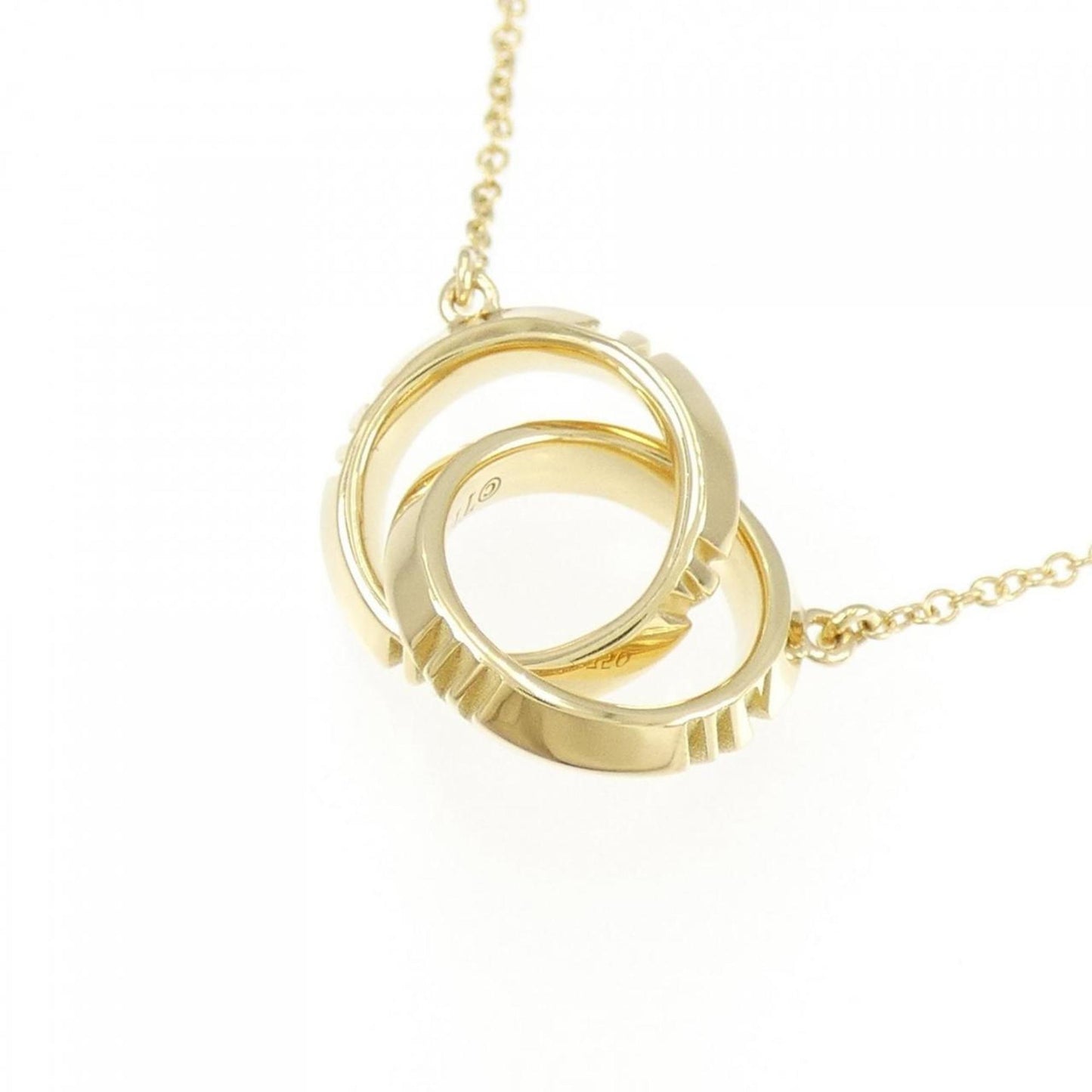 Tiffany & Co Interlocking Circles, Gold, Yellow Gold, necklace