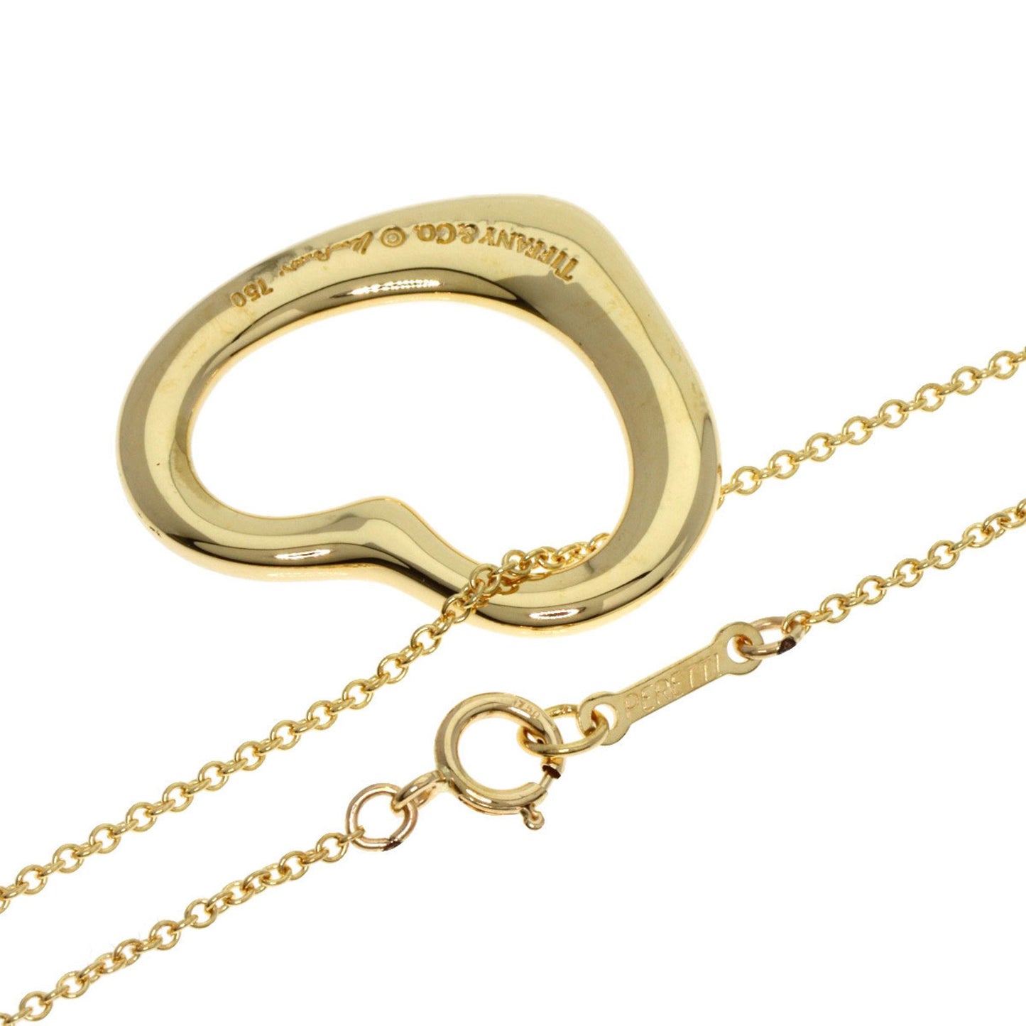 Tiffany & Co Open Heart, Gold, Yellow Gold, necklace