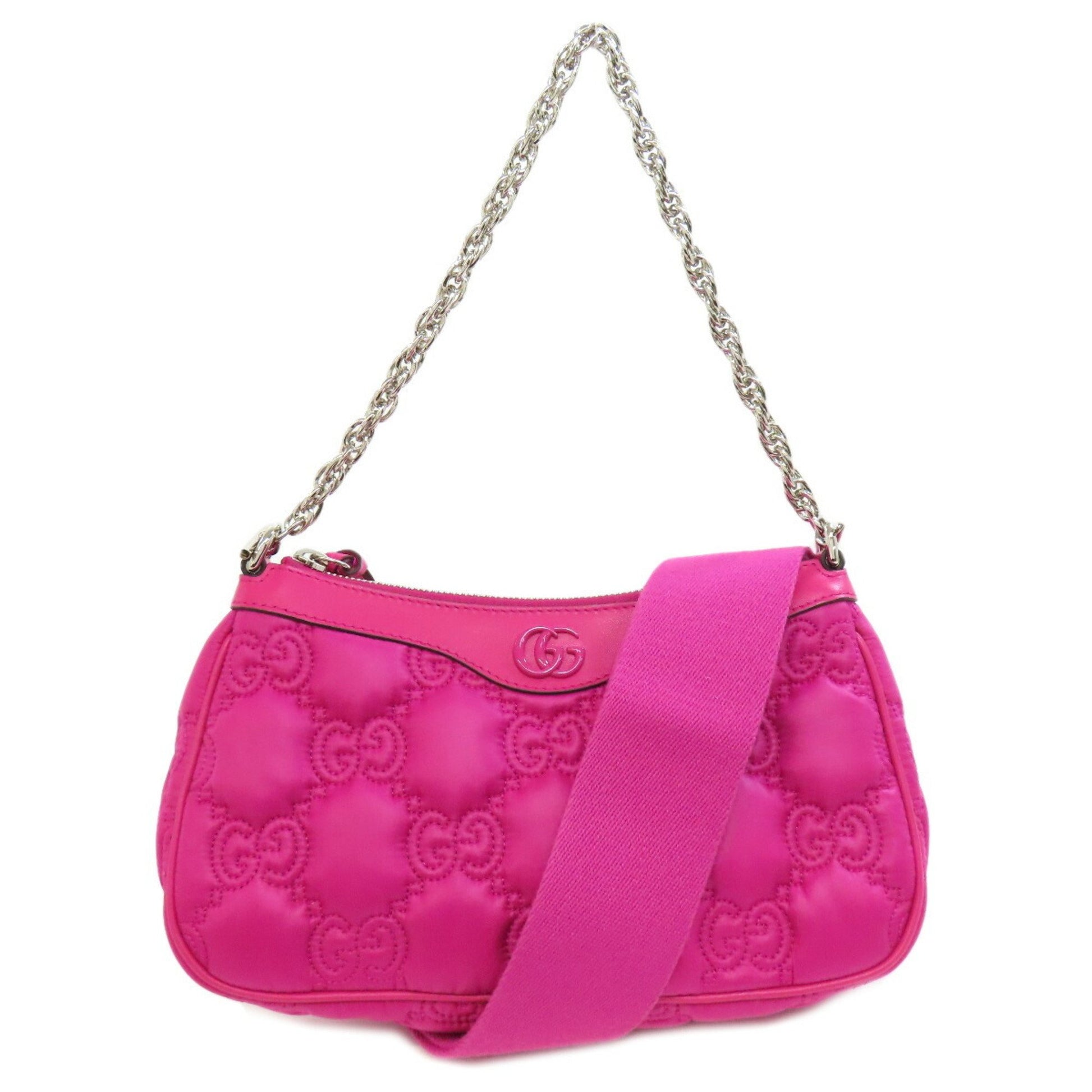 Gucci GG Matelassé, Pink, Synthetic, handbag