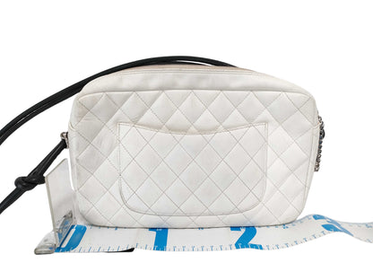 Chanel Cambon, White, Leather, shoulder