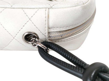 Chanel Cambon, White, Leather, shoulder