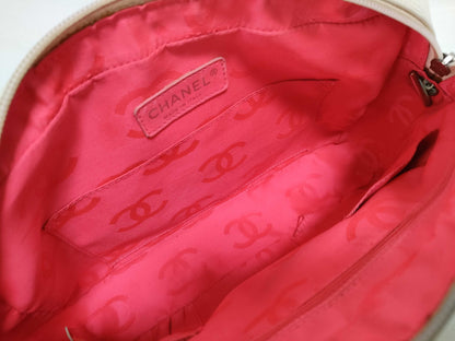 Chanel Cambon, White, Leather, shoulder