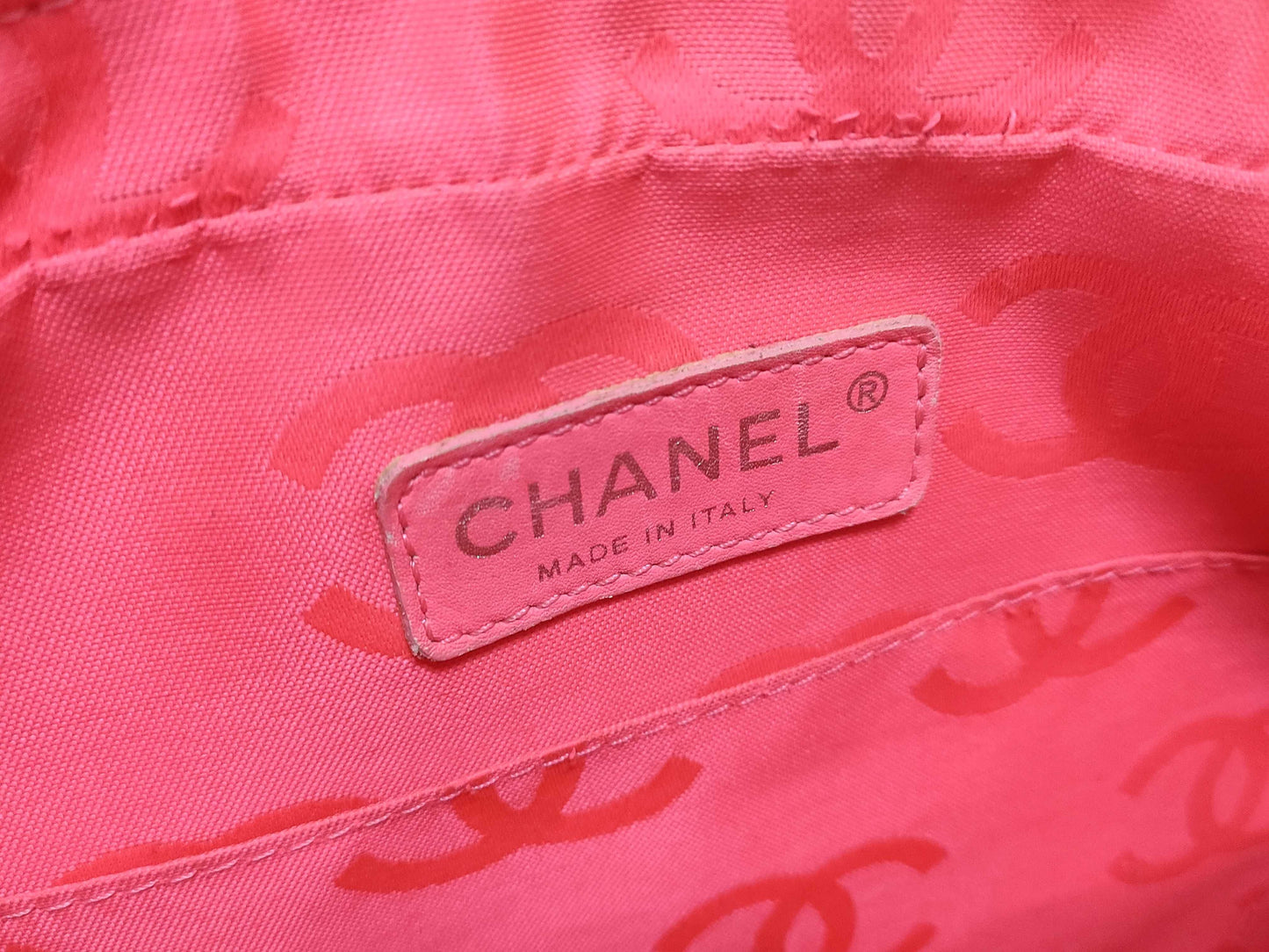 Chanel Cambon, White, Leather, shoulder