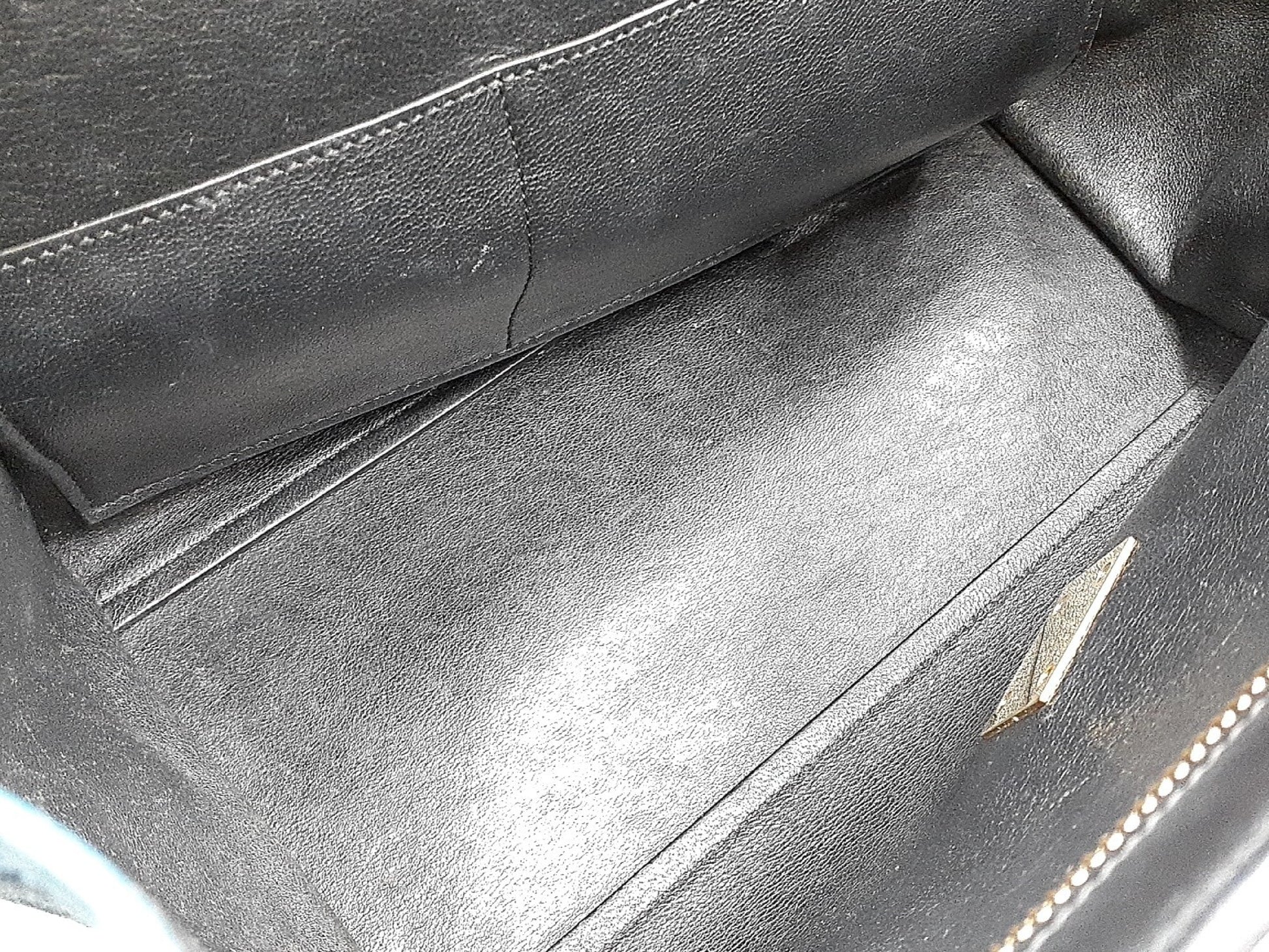 Céline Trapèze, Blue, Leather, handbag