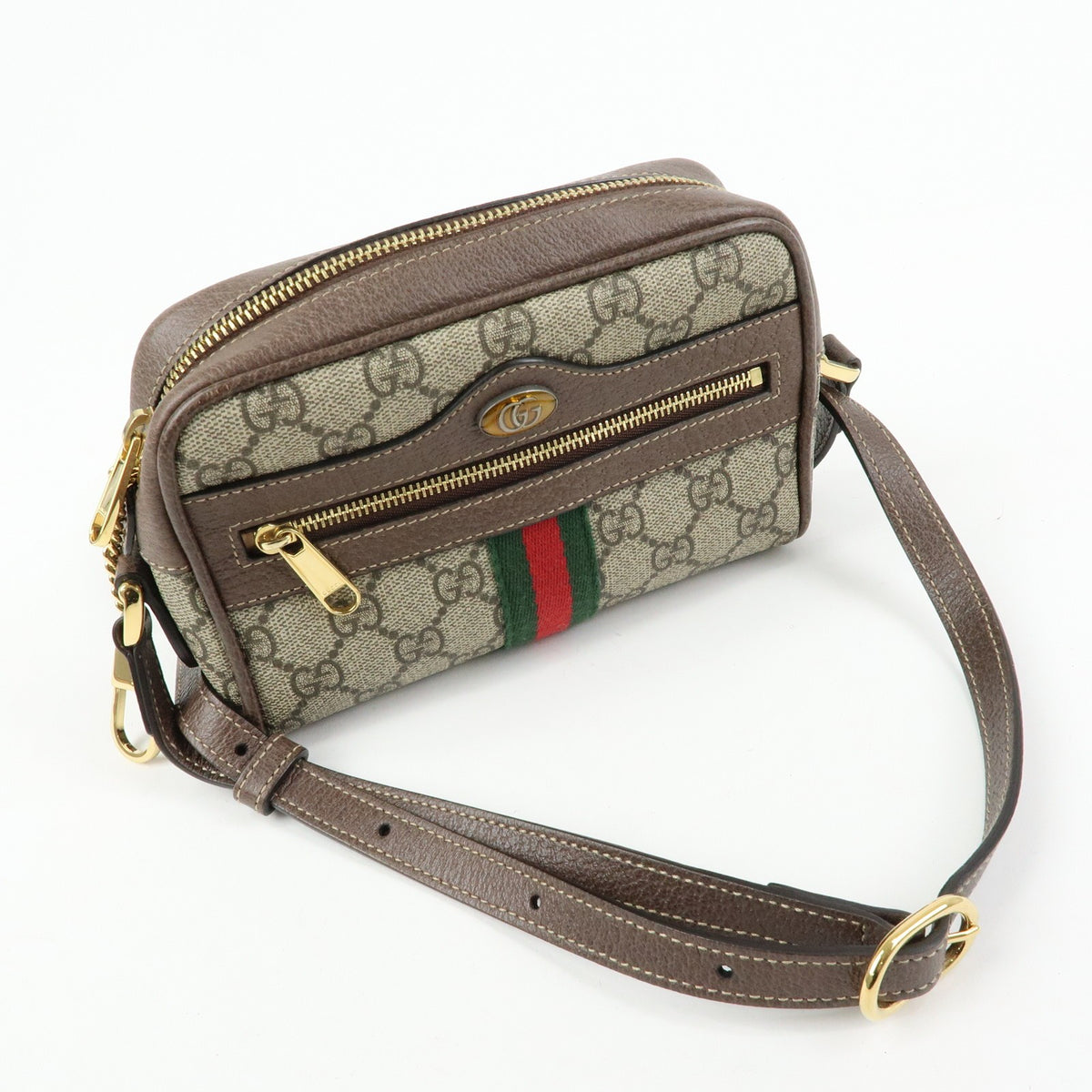 Gucci Ophidia GG Coated Canvas, Beige, Canvas, Shoulder Bag